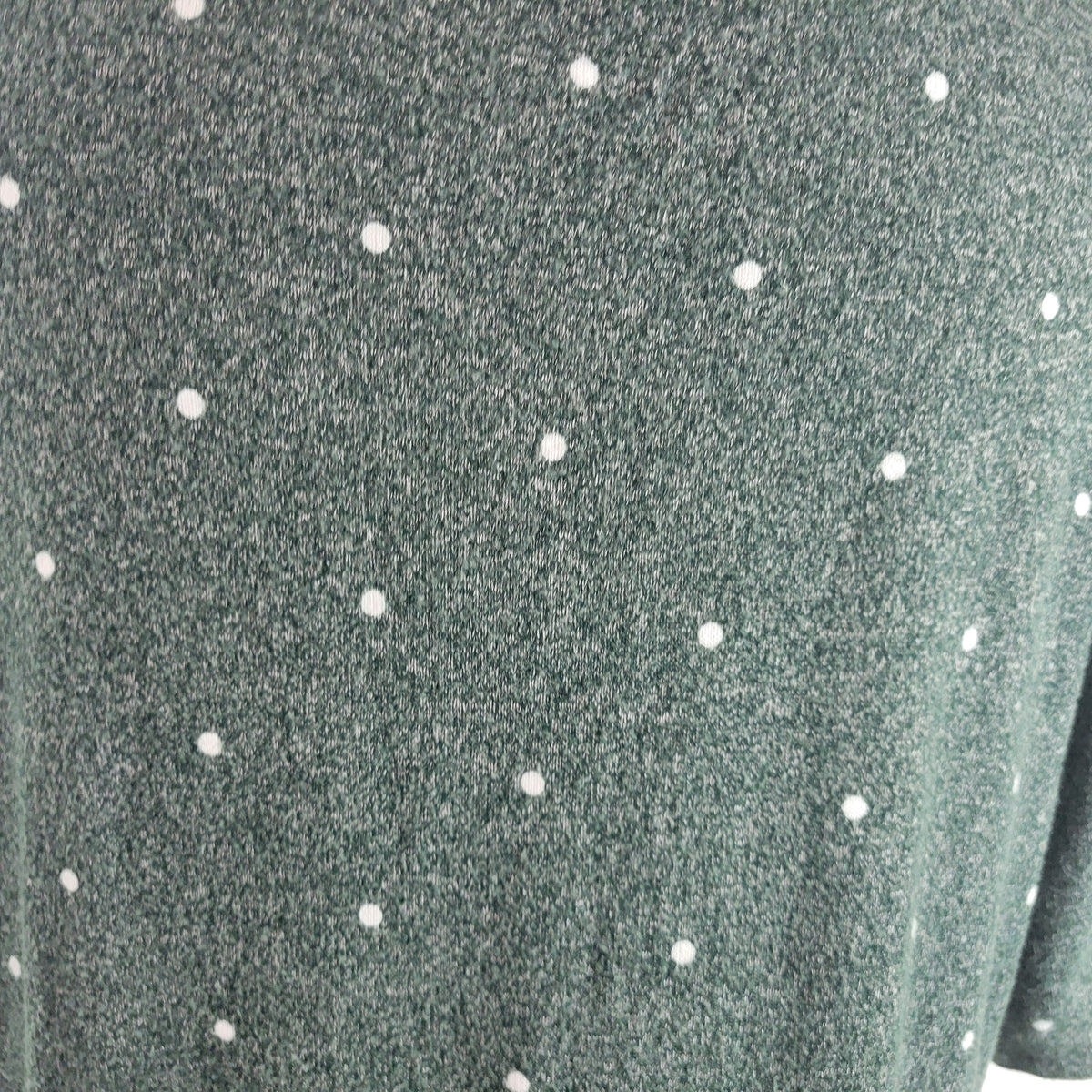 Maurices 24/7 XL Tunic Tee Polka Dot Green Crew Neck Short Sleeve Knit Top GRE171XE