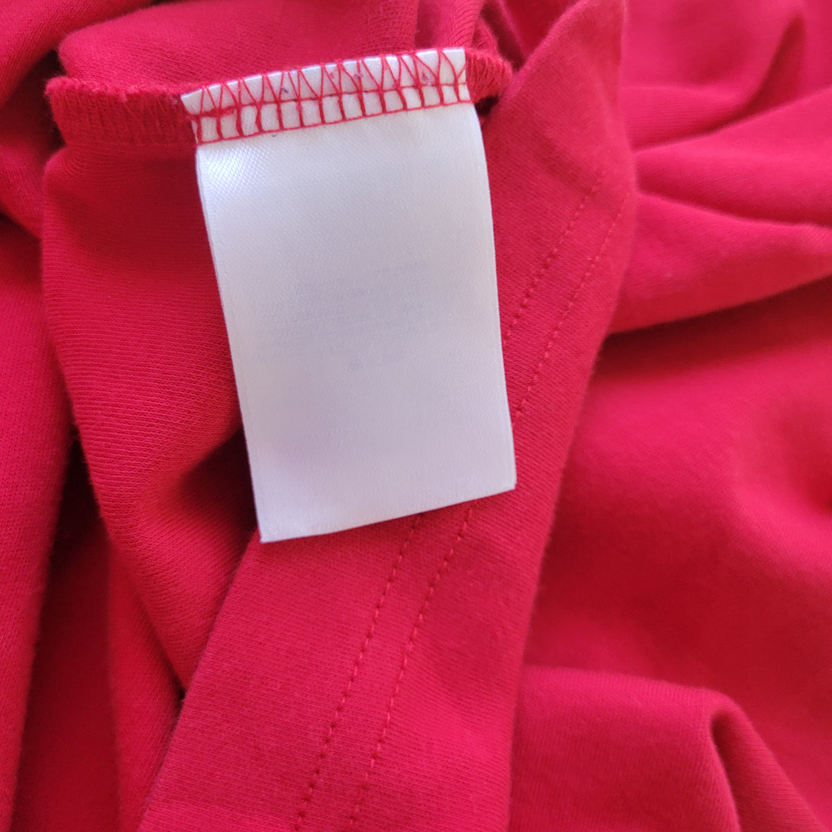 Lands End 2X Mock Turtleneck Tee Long Sleeve Red Cotton Blend Knit Plus Top RED15E