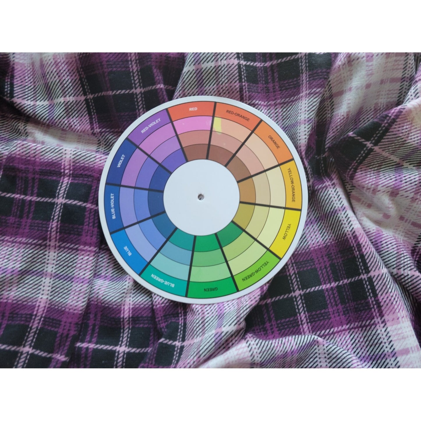 Avenue Womens Shirt 26 28 Plus Collar Button Up Purple Plaid Crochet Shoulder