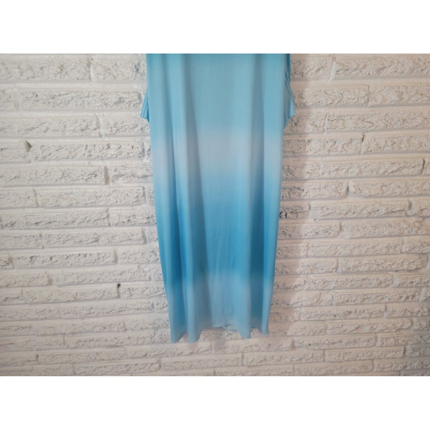 Boohoo Womens Dress 20 22 Plus Sleeveless Mini Pull On Blue Cut Out Casual Slit