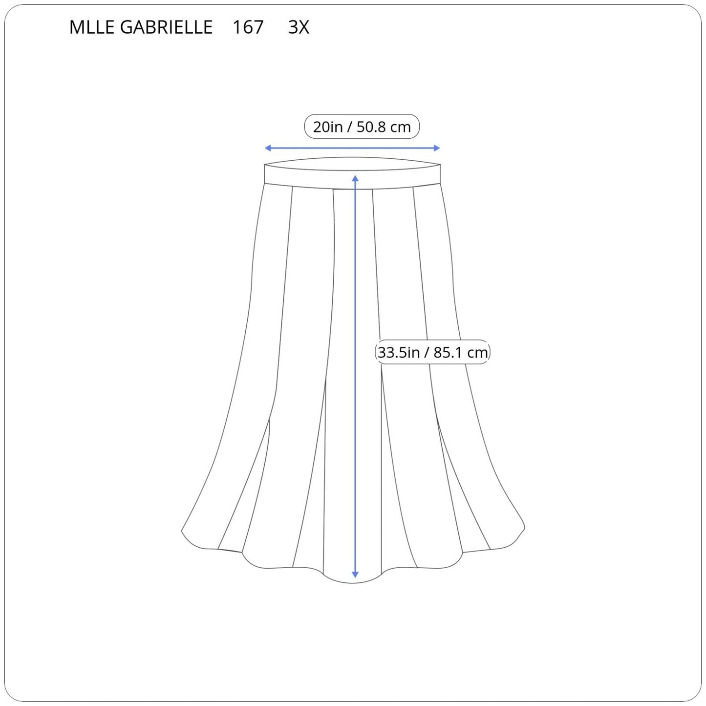 Mlle Gabrielle Womens Skirt 3X Plus Midi Pencil Brown Stripe Button Lightweight