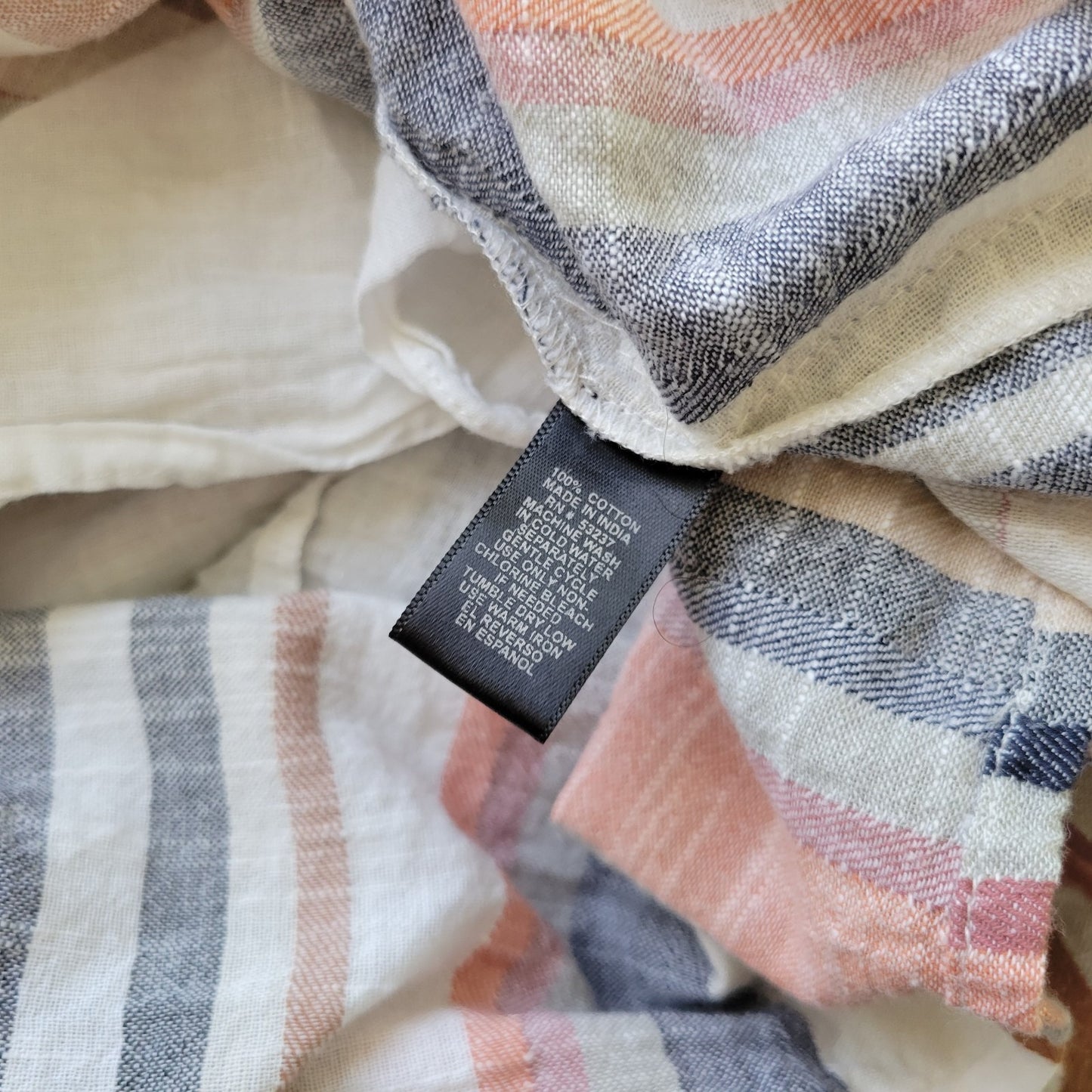 Mlle Gabrielle Womens Skirt 3X Plus Midi Pencil Brown Stripe Button Lightweight