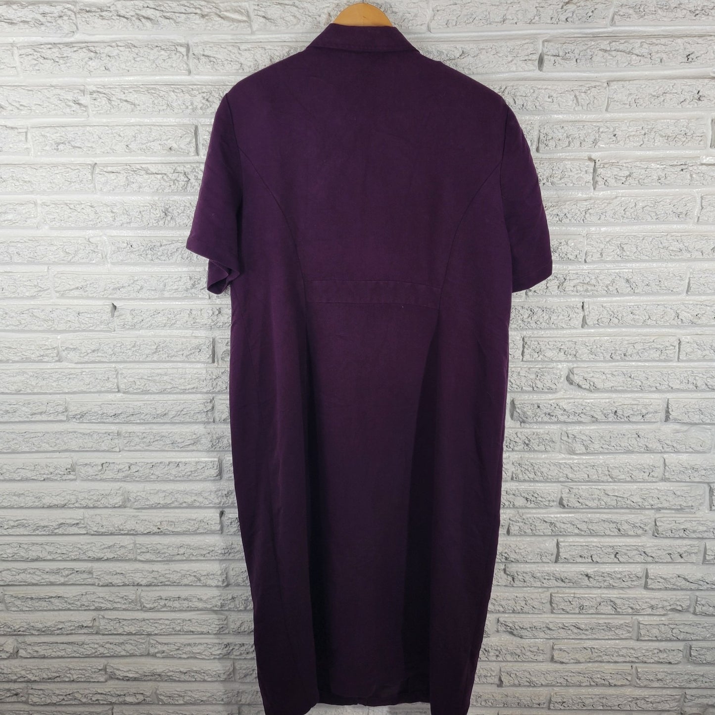 Scarlett M Womens Dress 18 Plus Short Sleeve Shoulder Pads Button Up Career