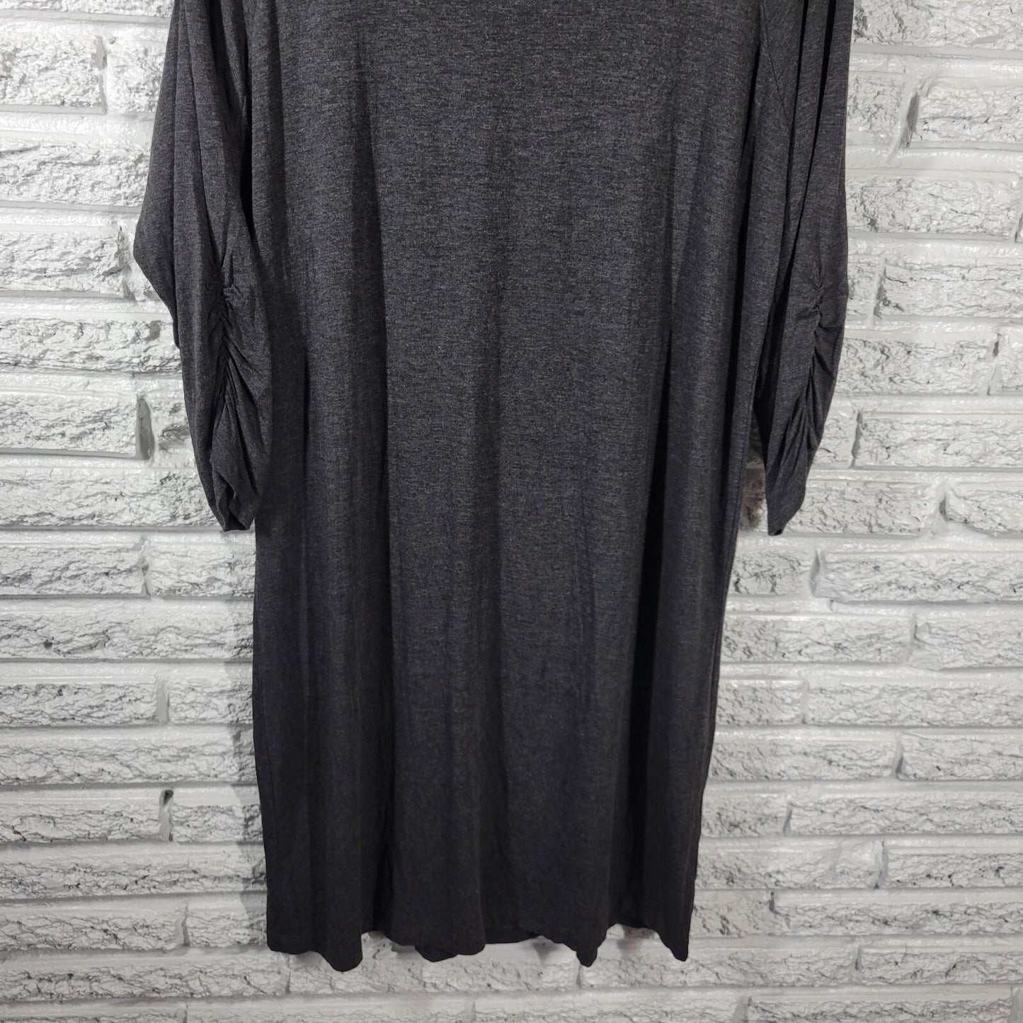 Spense Womens Dress Extra Large 3/4 Sleeve Muted Black Dark Gray Casual Pleated