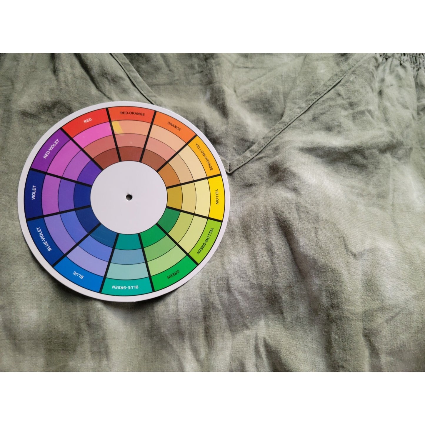 Time Tru Women Top XXXL 22 Plus Tank Green Tie Dye Linen Rayon Smocked Shoulder