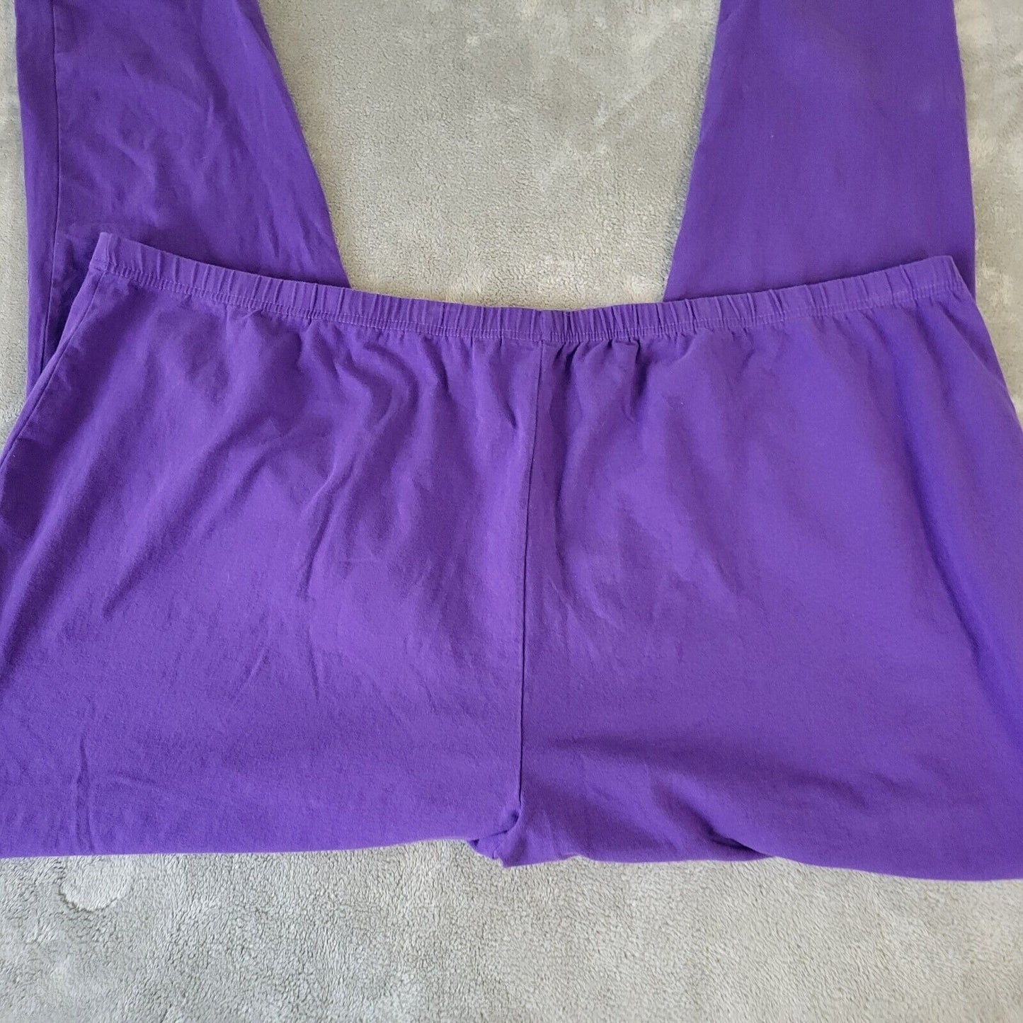 Woman Within Womens Pants 6X Plus Pull On Purple Cotton Blend Comfort Waist