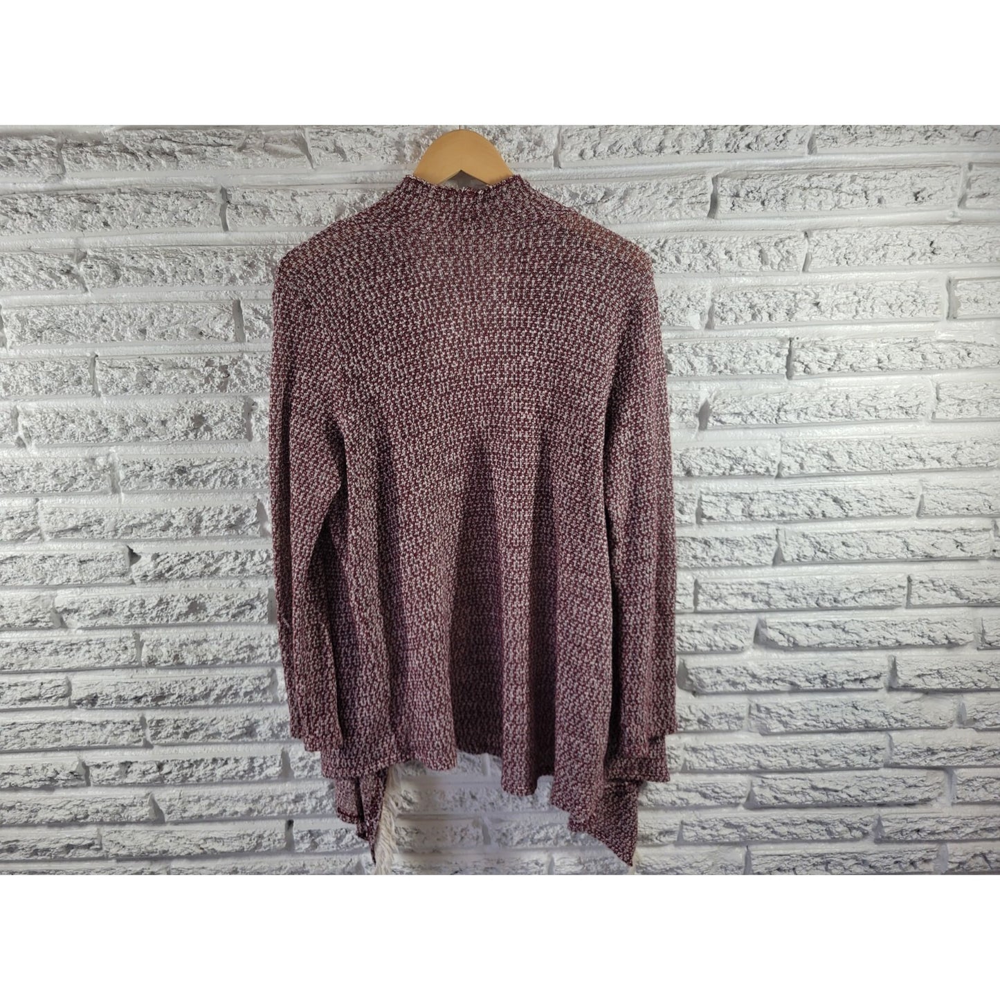 Arizona Jeans Women Sweater XXL 20 Cardigan Open Duster Fringe Poly Blend Brown