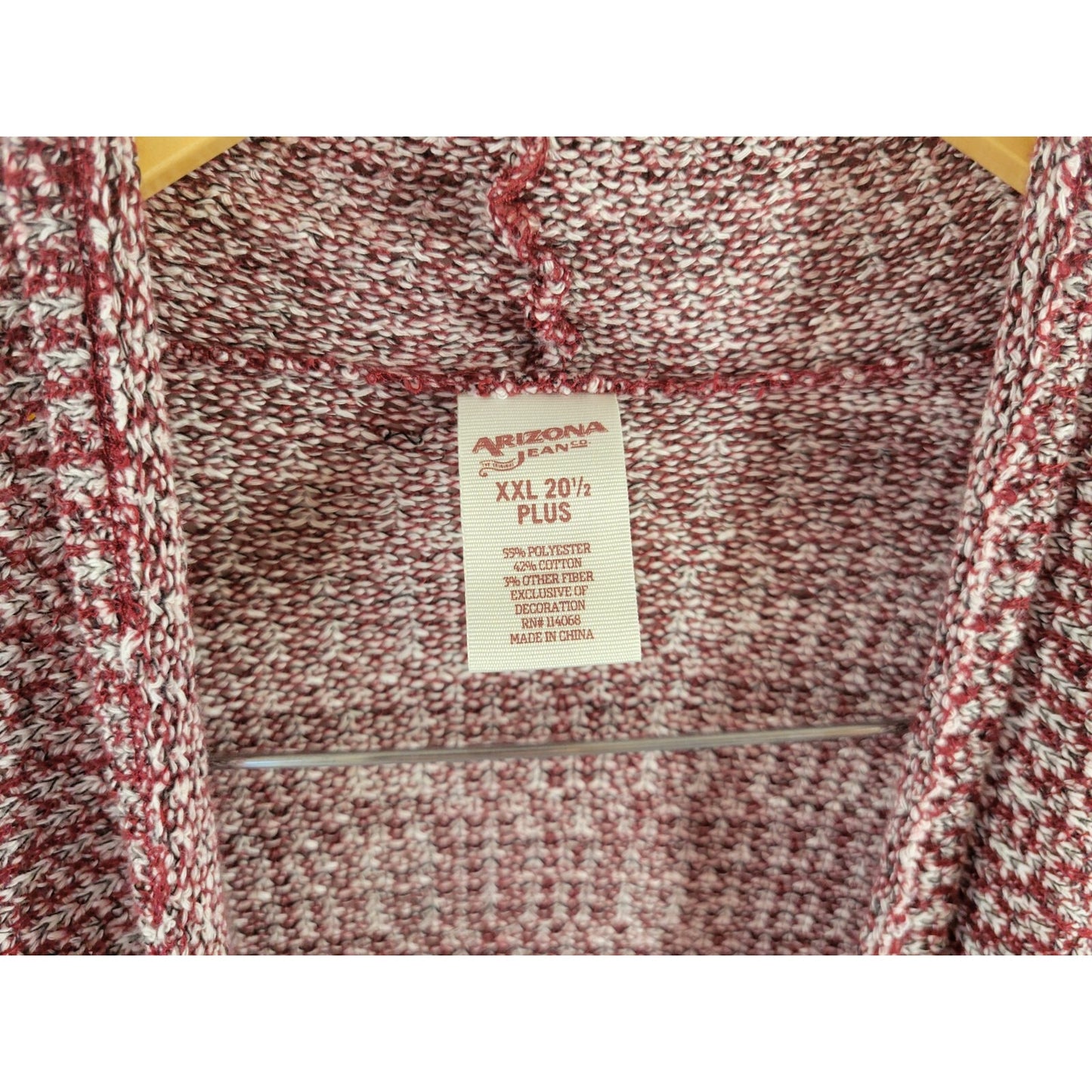 Arizona Jeans Women Sweater XXL 20 Cardigan Open Duster Fringe Poly Blend Brown