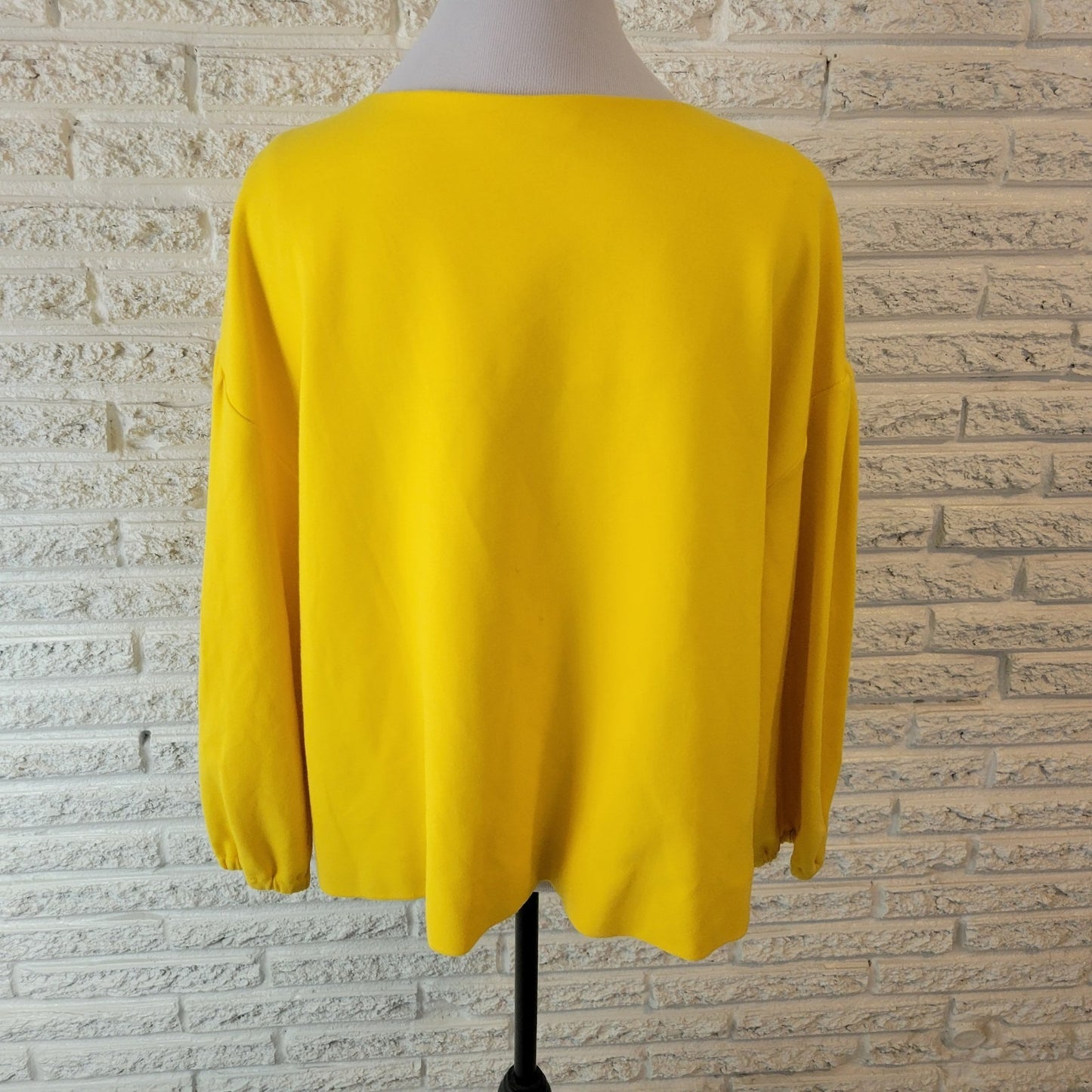 Lane Bryant Womens Jacket 18 Plus Blazer SHORT Career Button Sunny Yellow Lined