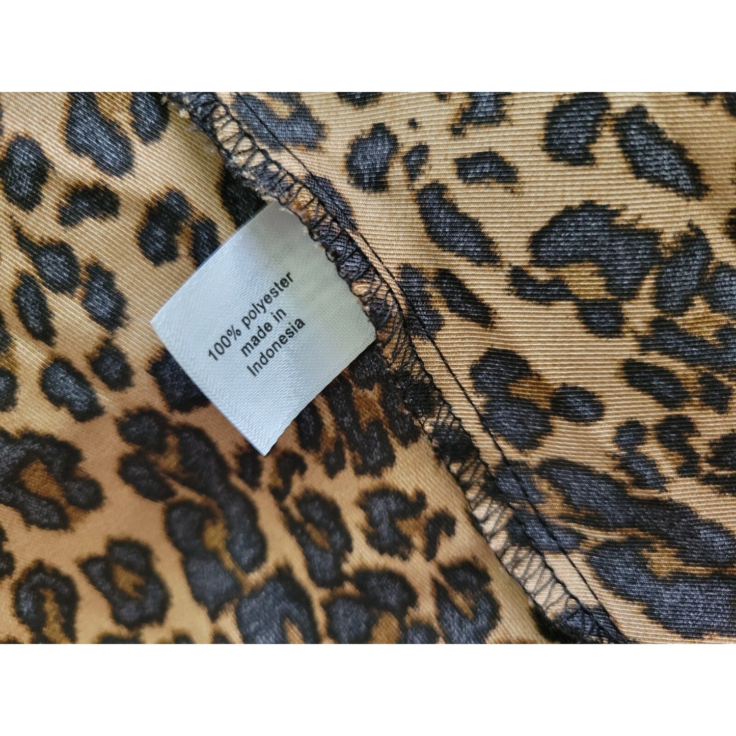 Lane Bryant Womens Top 20 Plus Long Sleeve Polyester Brown Animal Print Sash