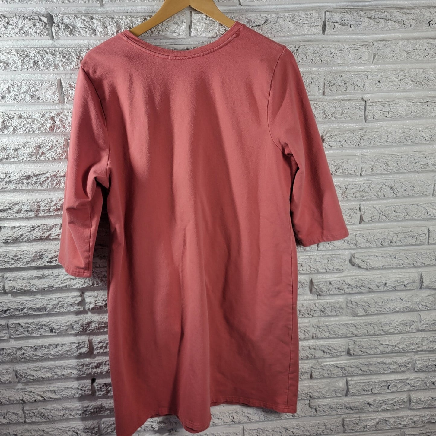 Denim Co Womens Dress Extra Large Mini Sweatshirt Coverup Pockets Comfy Orange