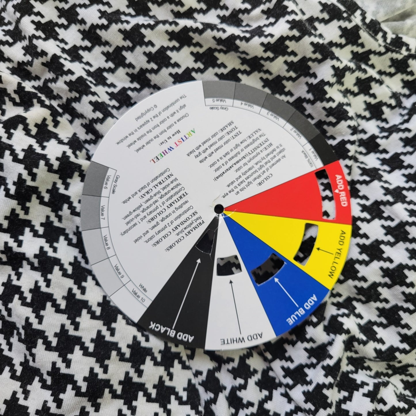 Jessica London Womens Top 18 20 Plus Tunic 3/4 Sleeve Black Houndstooth Keyhole