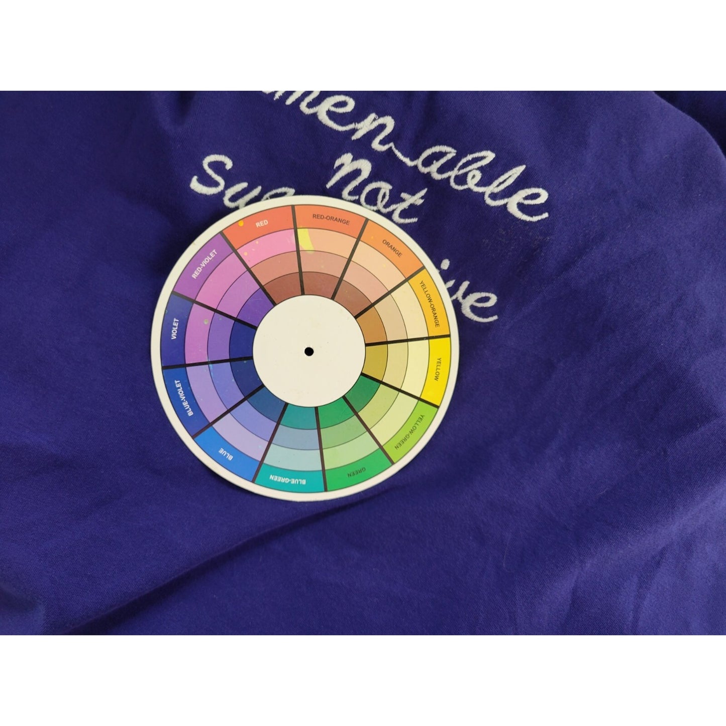 Catherines Suprema Womens Top 2X Plus Blue Amenable Not Submissive Embroidered