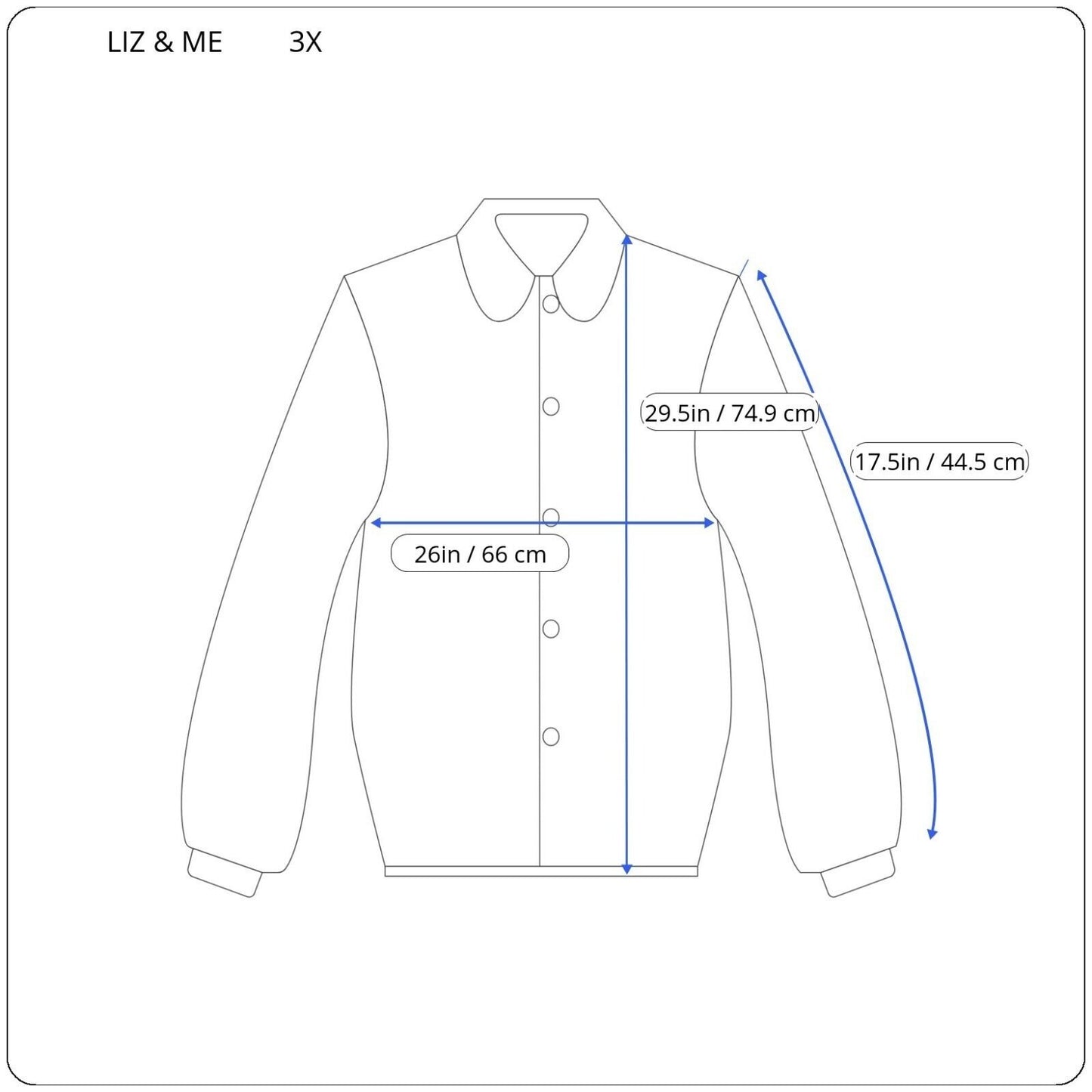 Liz & Me Womens Shirt 3X Plus Shacket Tan Floral Embroider Rhinestone Offic