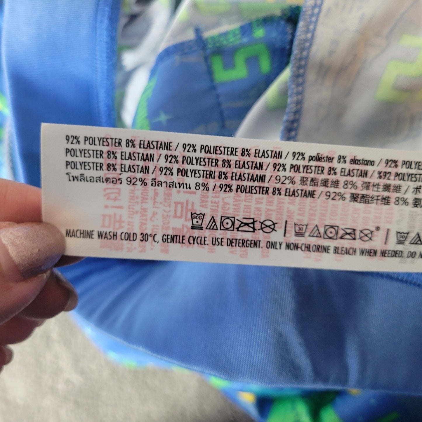 Disneyland Womens Pajama Pants Extra Large XL Blue Button Fly Castle Pockets