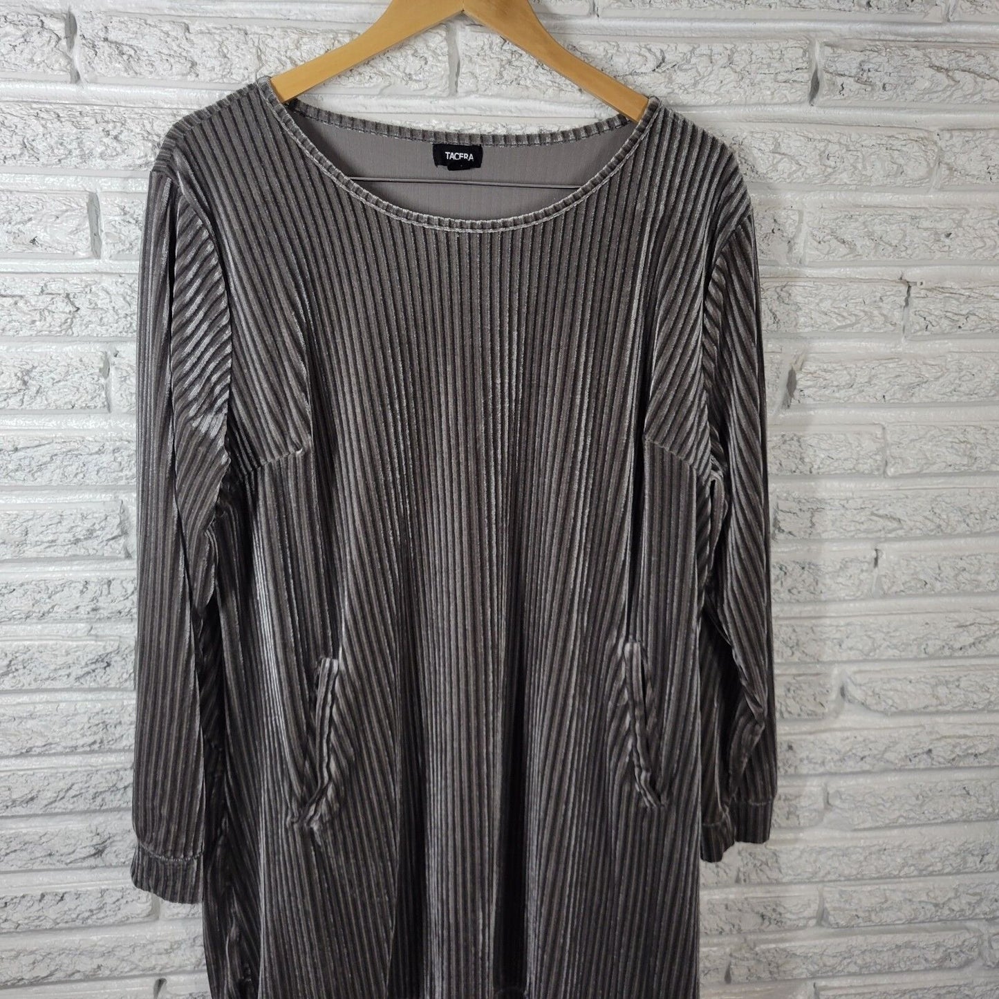 Tacera Womens Swim Coverup 2X Plus Robe Dress Gray Velour Soft Pockets Comfy