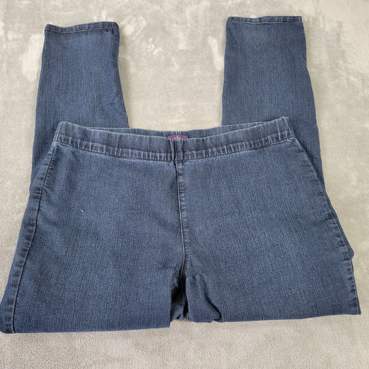 NYDJ Not Your Daughters Womens Jeans 18 Pull On Legging Tapered Dark Blue Denim
