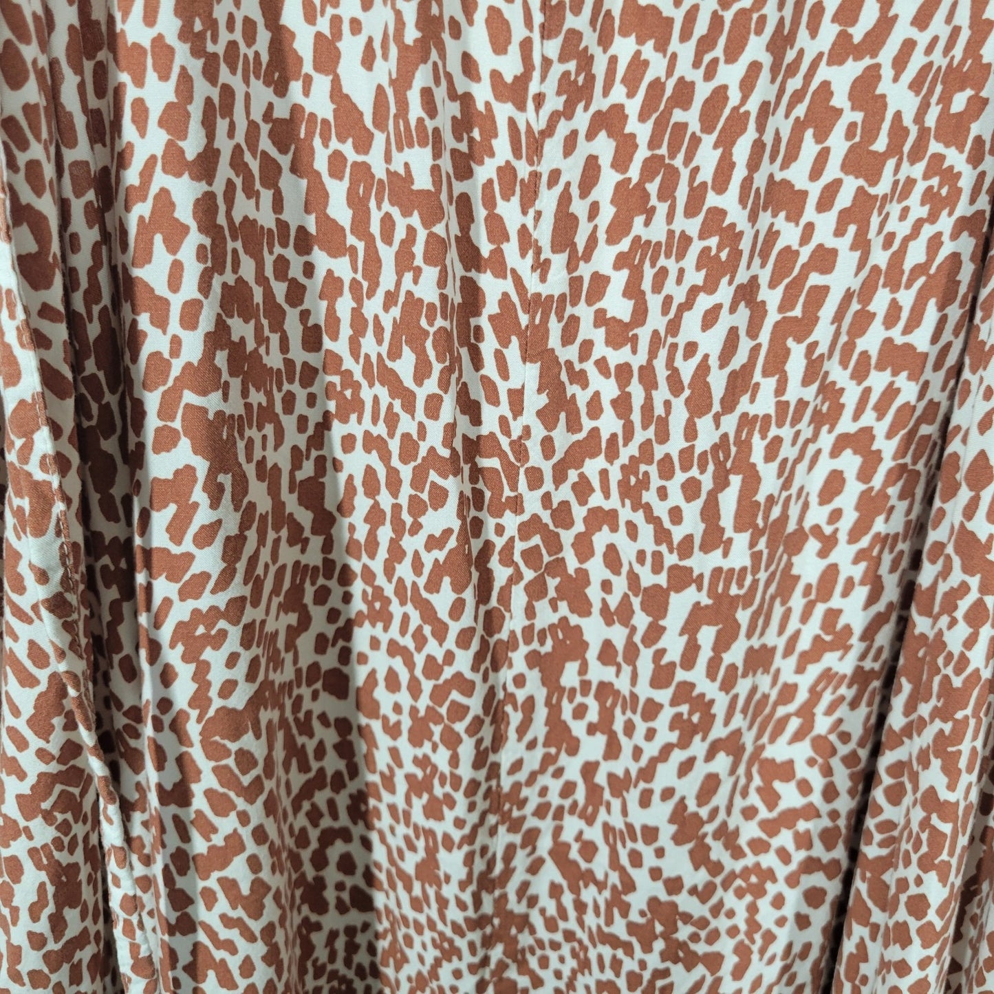 Old Navy Womens Dress XXL Plus Slip Midi Spaghetti Strap Brown Watercolor Casual