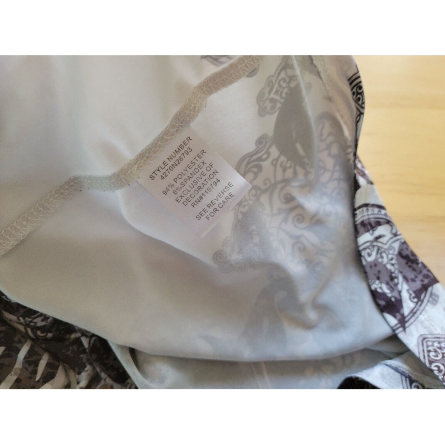 Unity Women Top 2X Plus Cap Sleeve Studded Pleated Black Geometric Sublimation