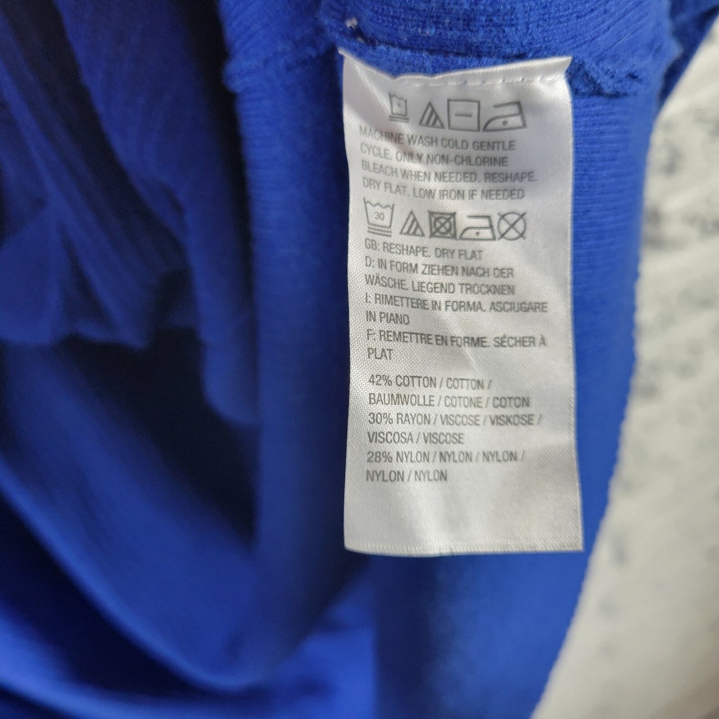 Susan Graver QVC Women Sweater 2X Plus Cardigan Open Blue Cuff Sleeve Grommets