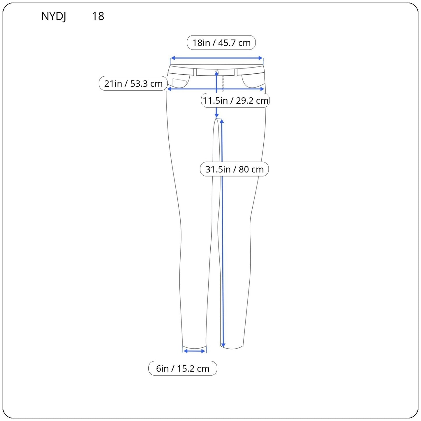 NYDJ Not Your Daughters Womens Jeans 18 Plus Pull On Legging Tapered Dark Blue