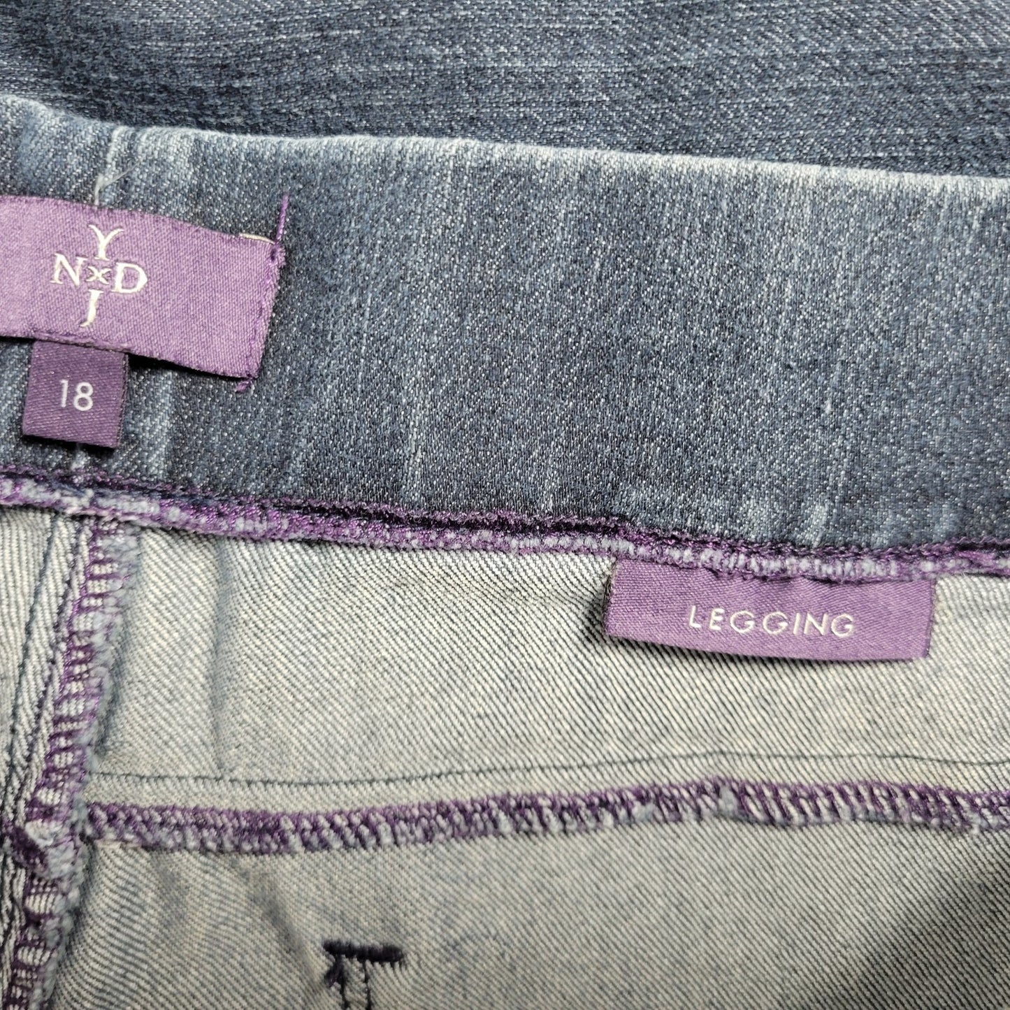 NYDJ Not Your Daughters Womens Jeans 18 Plus Pull On Legging Tapered Dark Blue