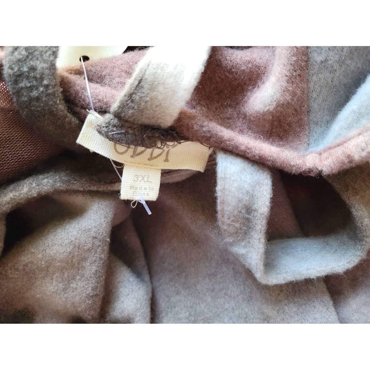 Oddy Womens Sweatshirt 3XL Pullover Criss Cross Cold Shoulder Watercolor Raglan