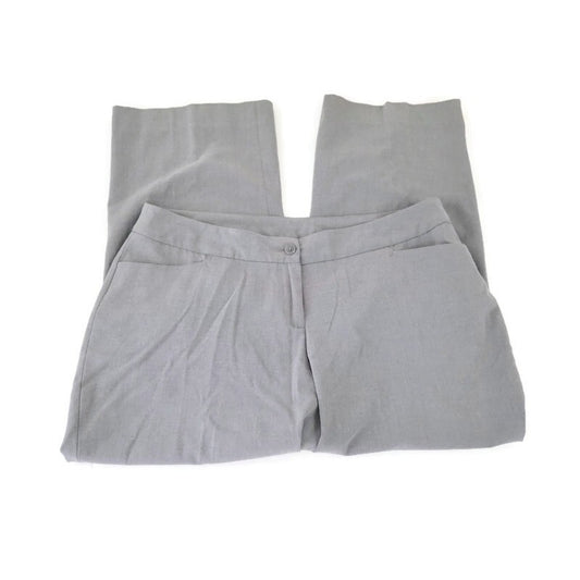 Lane Bryant Womens Pants 16 Average Straight Leg Gray Poly Blend Office Basic