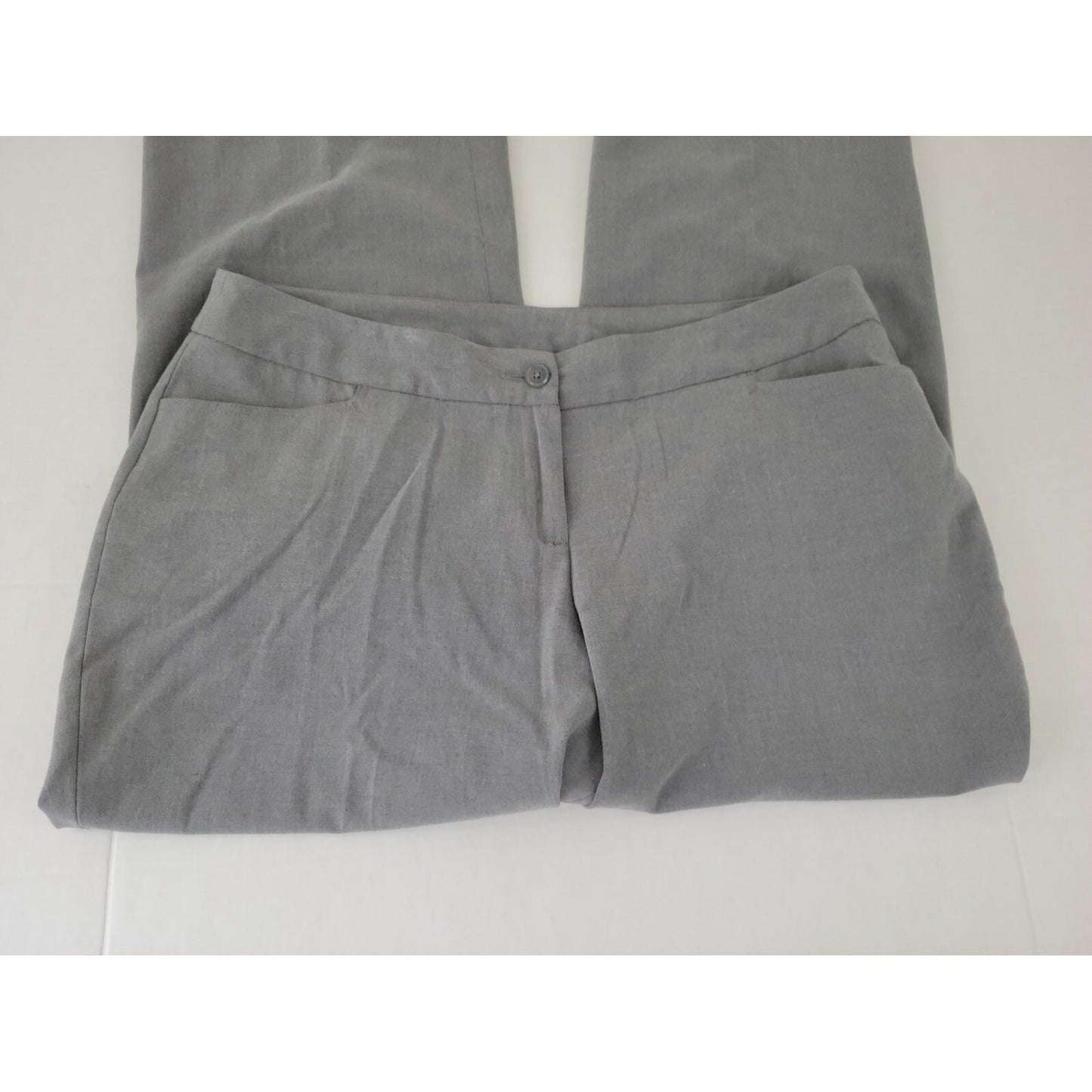 Lane Bryant Womens Pants 16 Average Straight Leg Gray Poly Blend Office Basic