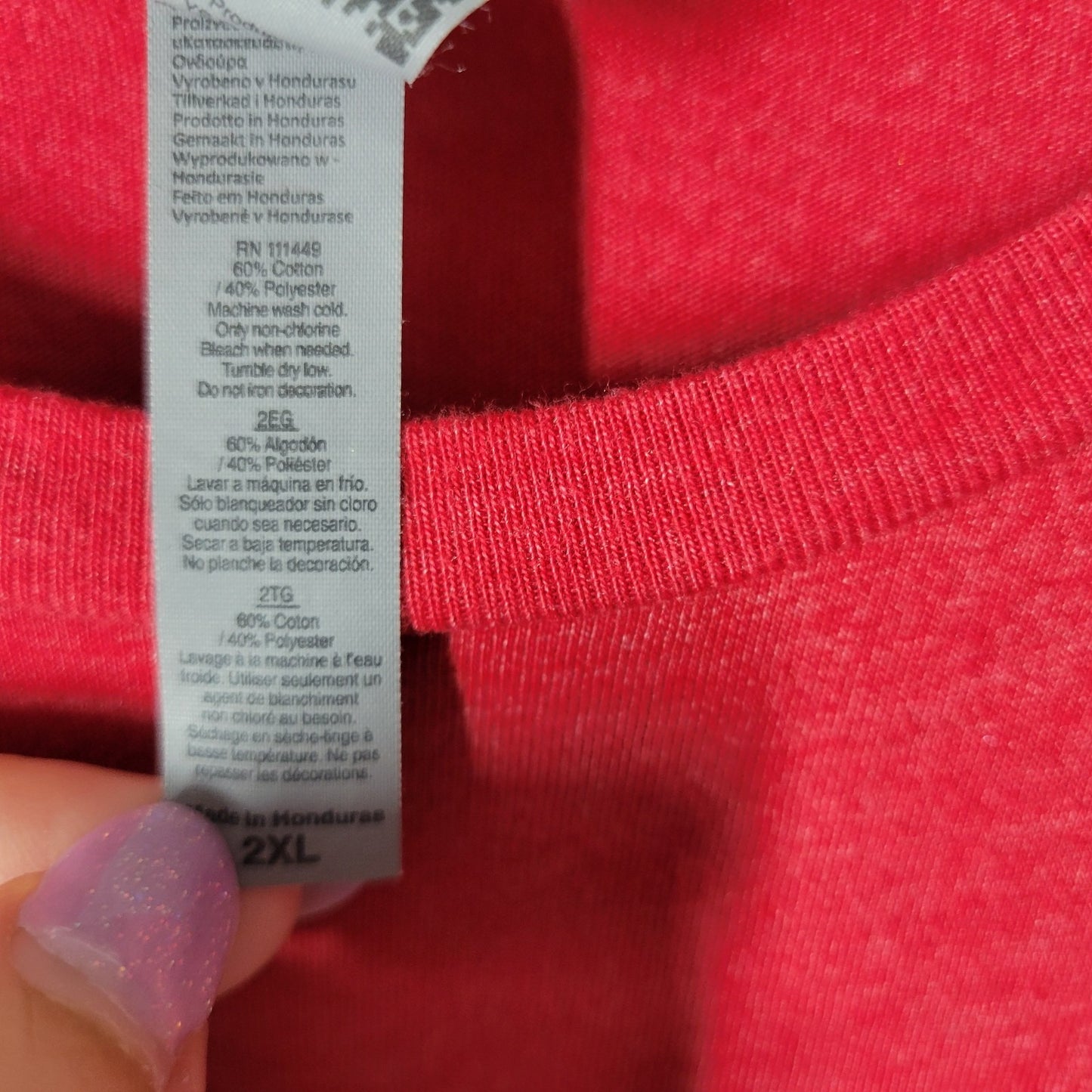 Christmas Women Top 2XL Plus Tee Short Sleeve Red Be Kind Reindeer Holiday Comfy