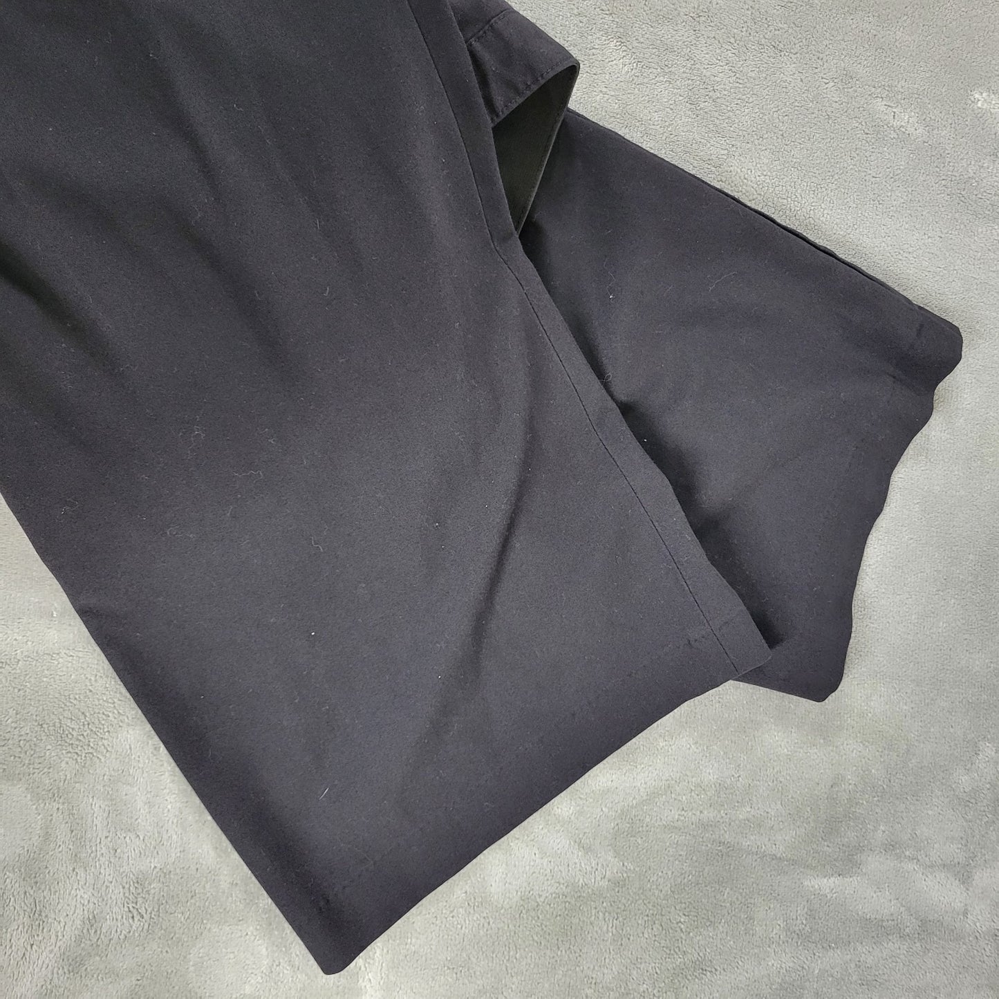 Lane Bryant Women Pants 26P Petite Plus Straight Leg Black Poly Blend Zip Office