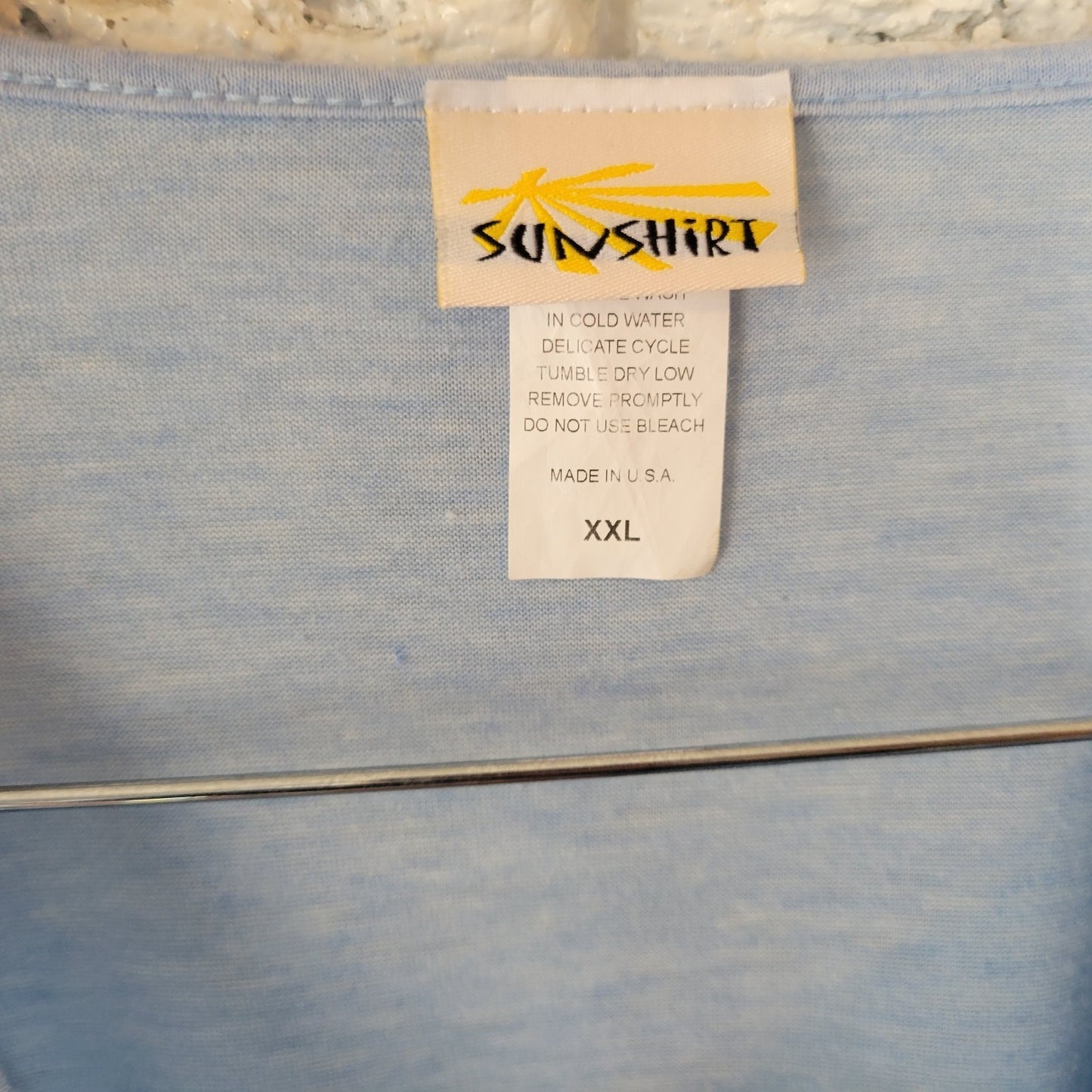 Sunshirt Women Top XXL Plus Tee Blue Dream Catcher Comfy Lightweight Rhinestones