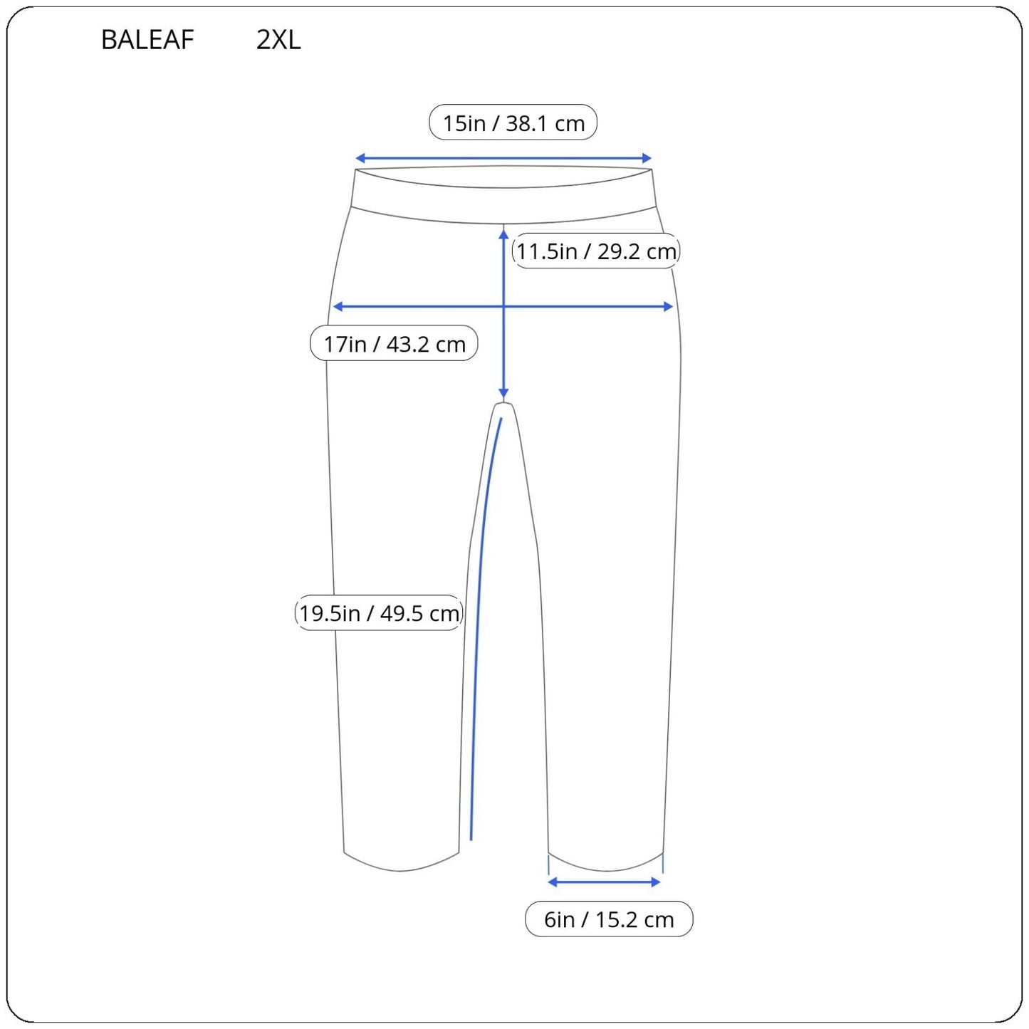 Baleaf Womens Pants 2XL Plus Leggings Capri Pull On Green Activewear Pockets