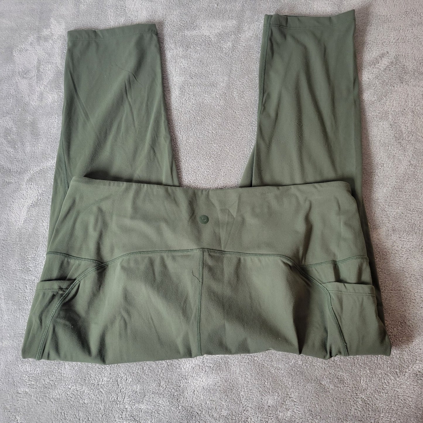 Baleaf Womens Pants 2XL Plus Leggings Capri Pull On Green Activewear Pockets