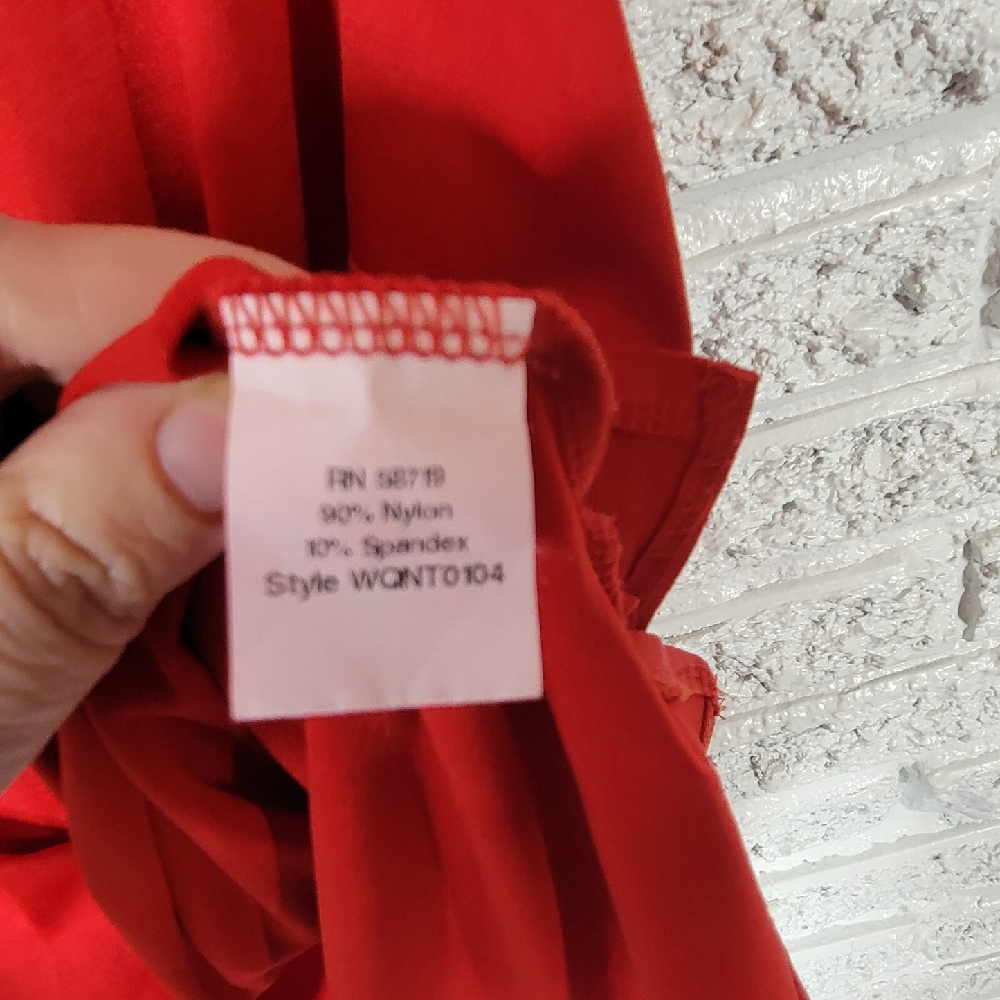 Notations Womens Top 2X Plus Sleeveless Red Nylon Spandex Pullover Office Slit