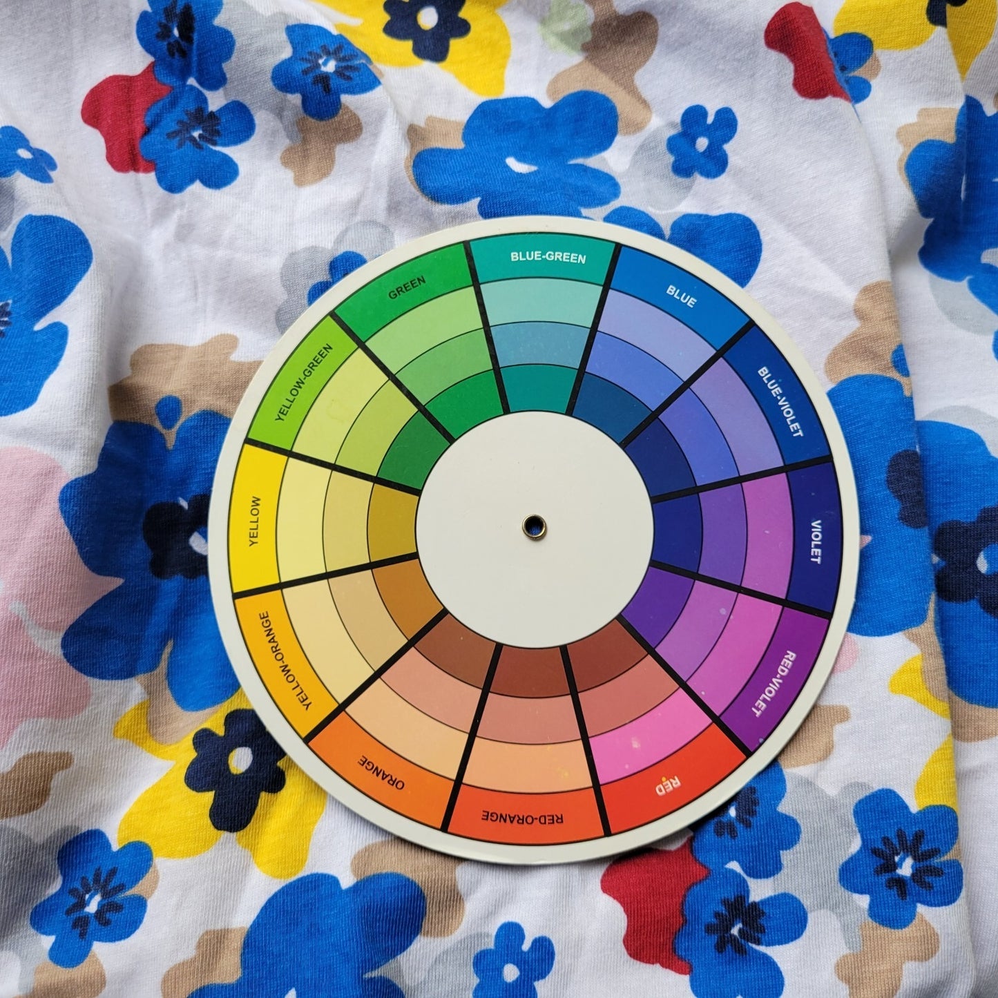 CW Classics Womens Top 3X Plus Tee Flutter Sleeve Blue Pink Floral Lightweight