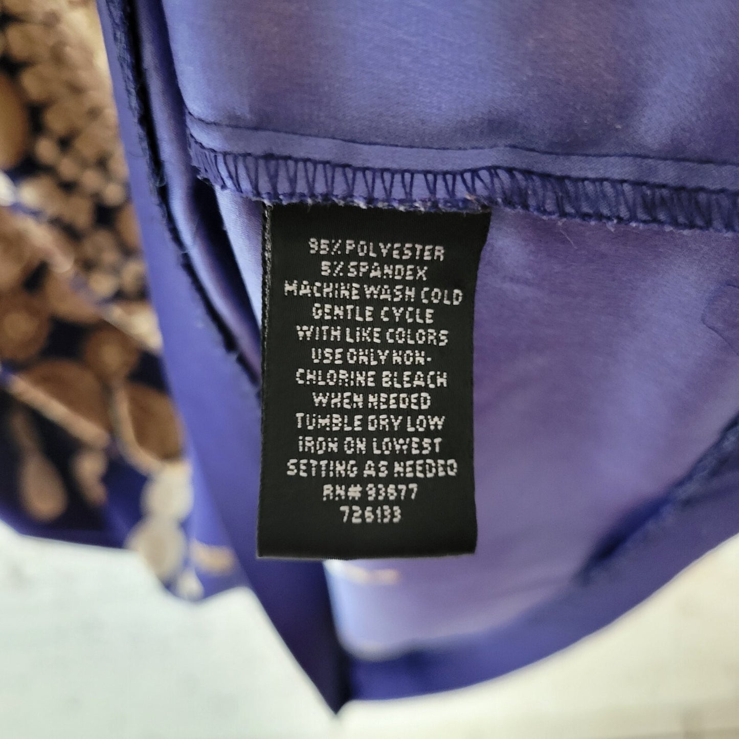 Nicole Miller Womens Top XL Tank Pleated Lightweight Blue Medallions Casual