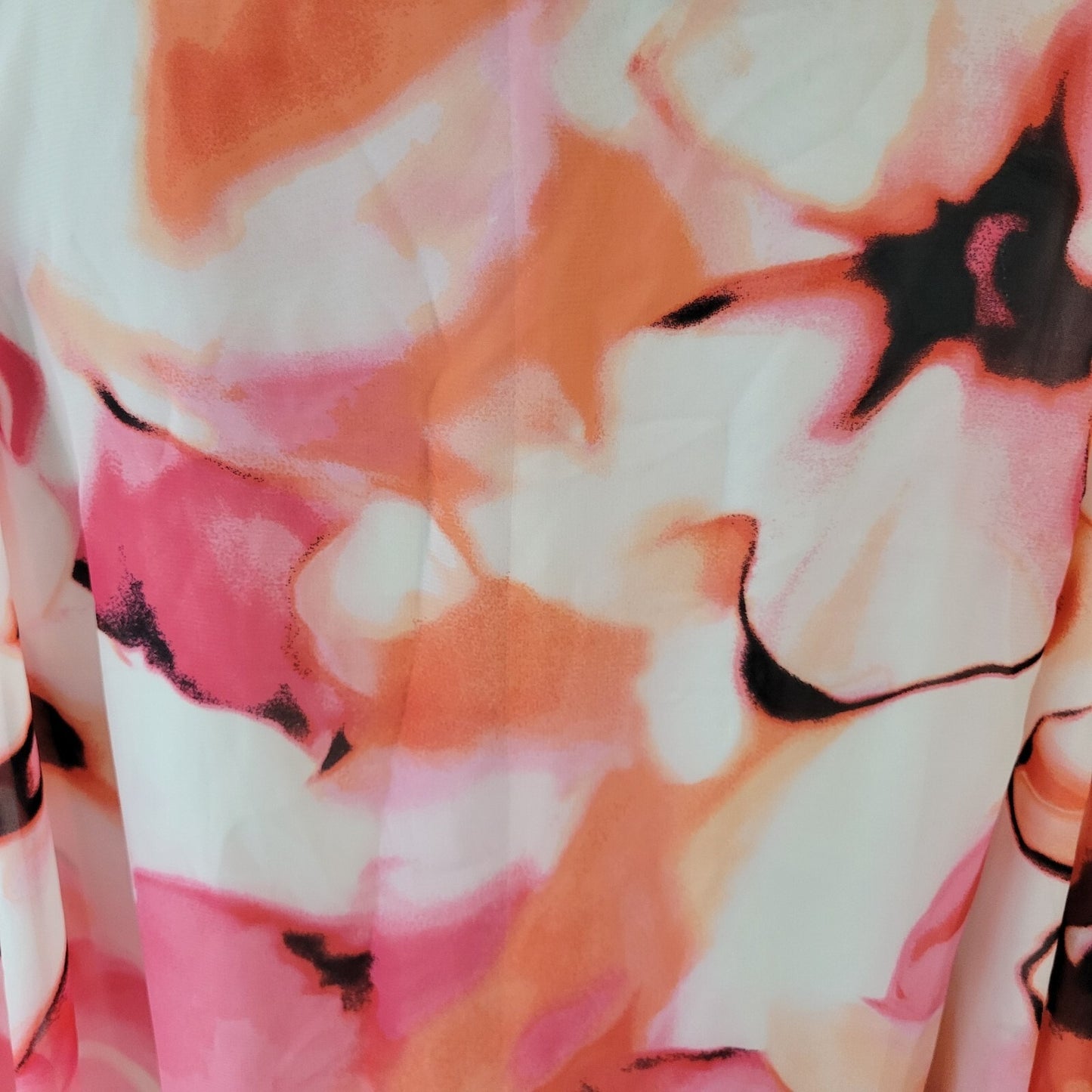 Avenue Womens Top 18 20 Plus Kimono Sleeve Lightweight Polyester Pink Floral