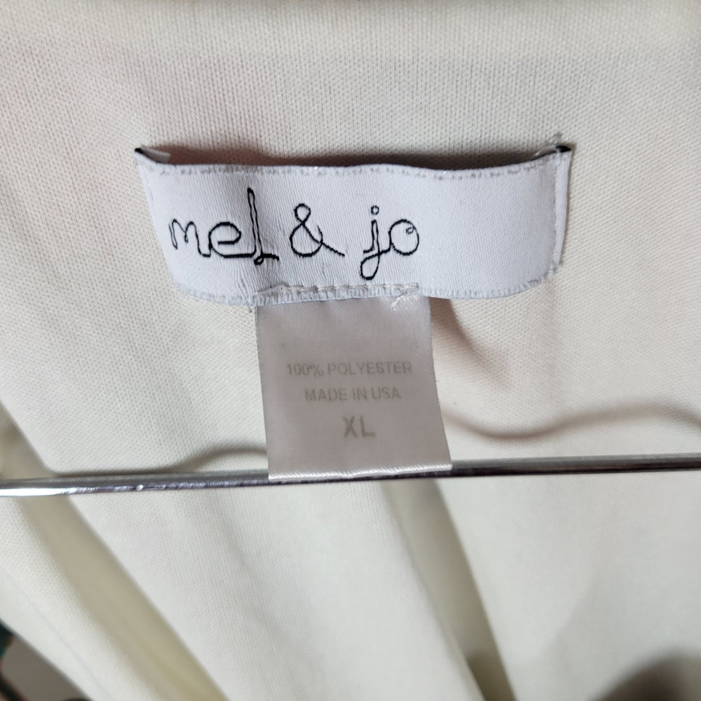 Mel Jo Womens Top Extra Large XL Sleeveless Lined Red Green Floral Polyester