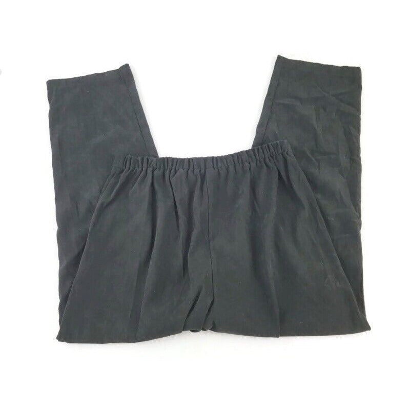 Briggs New York Womens Pants 18W Dress Pull On Straight Leg Black Velour Comfort