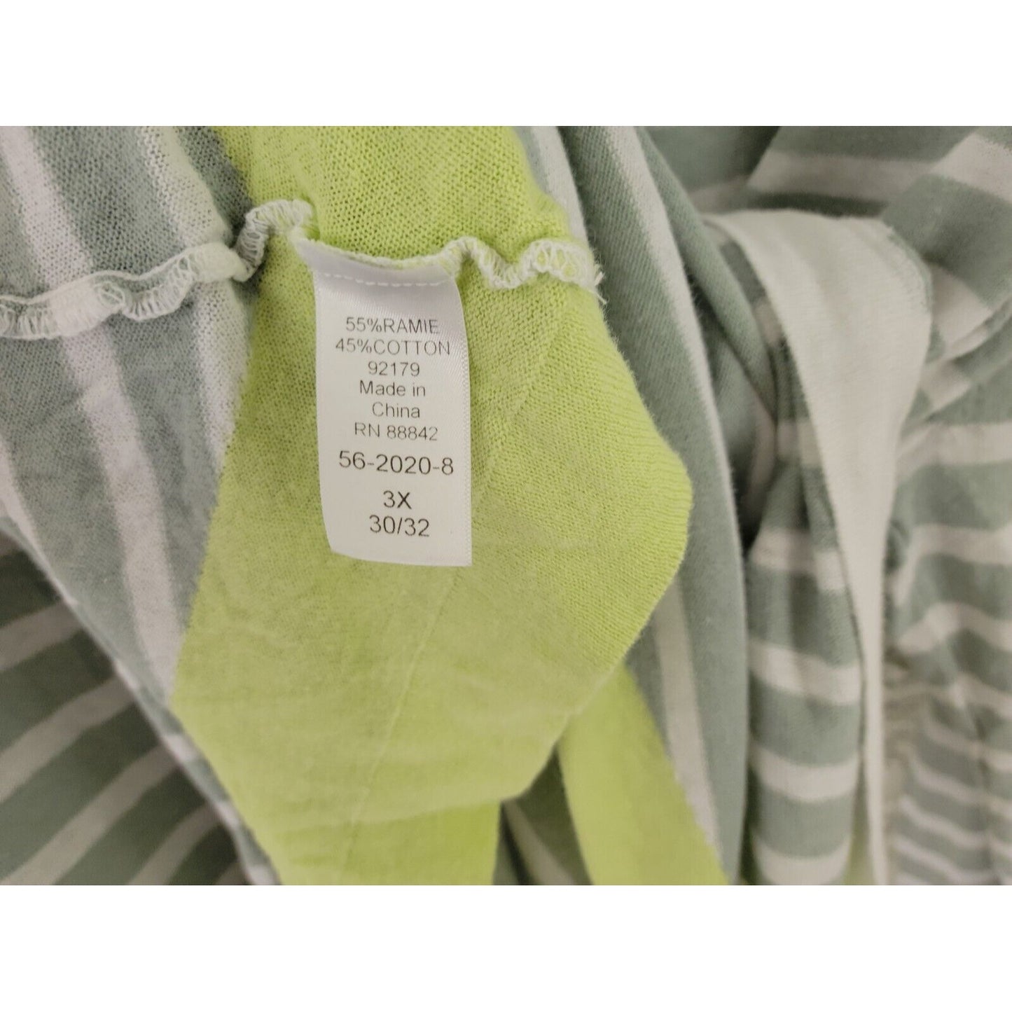 Woman Within Womens Sweater 3X Cardigan Open Gray Stripe Lightweight Asymmetric