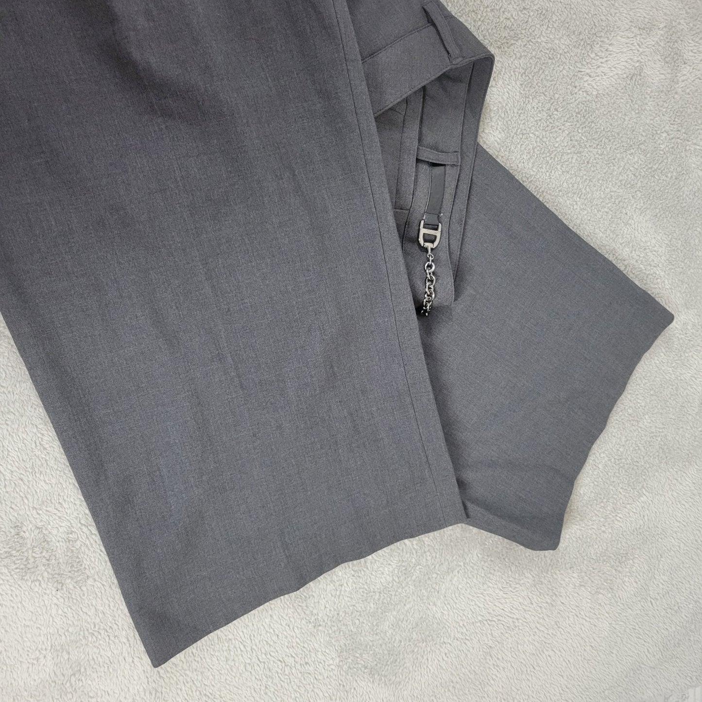 Dress Barn Womens Pants 22W Plus Straight Leg Gray Zip Fly Office Pockets Comfy