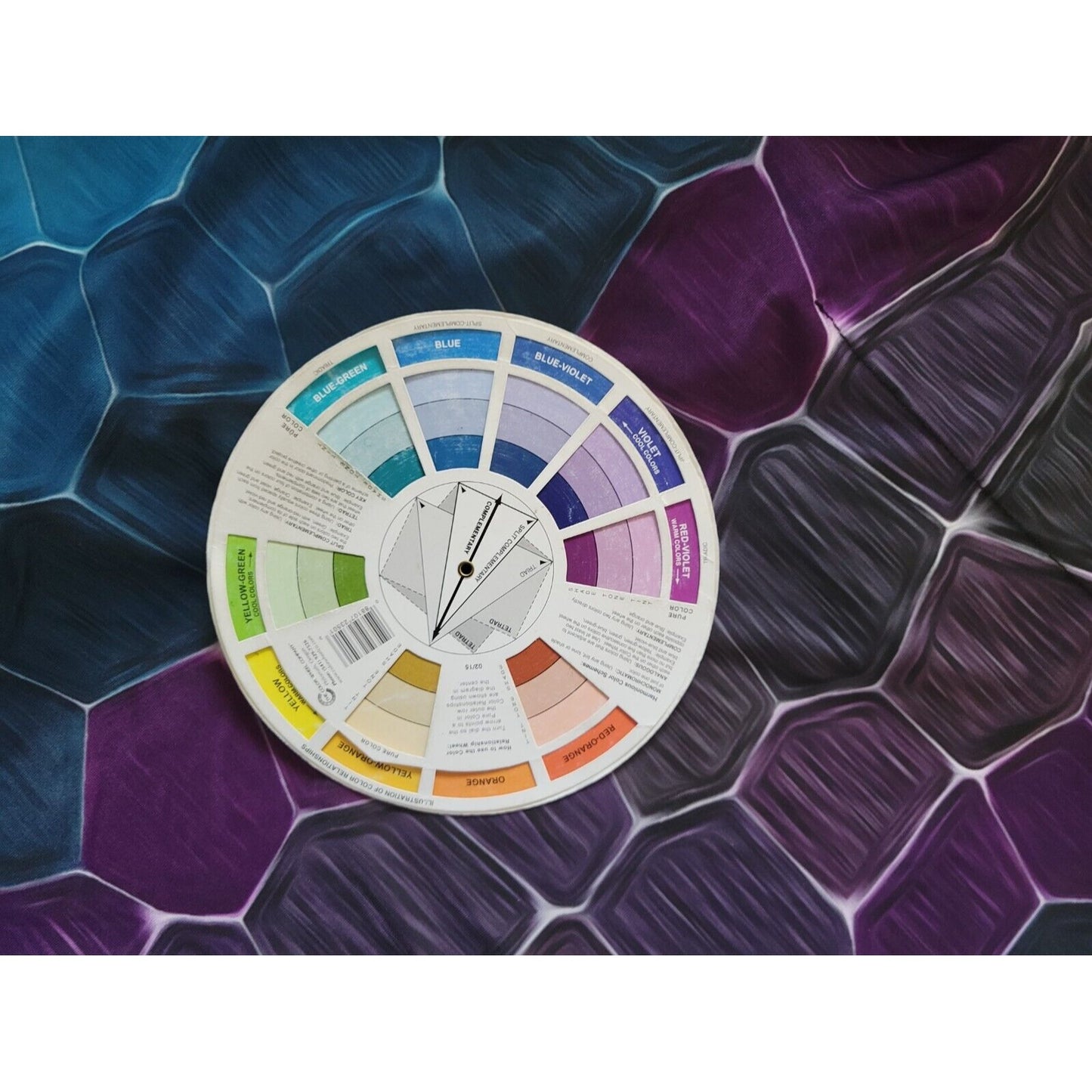 Lily by Firmiana Womens Top 2X Kimono Sleeve Lattice Poly Blend Blue Geometric