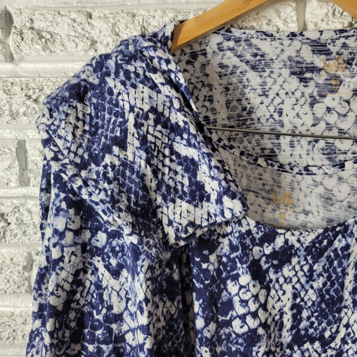 Kim Gravel Belle Women Top 4X Plus Open Overlay AND Tank Tied Hem Animal Print