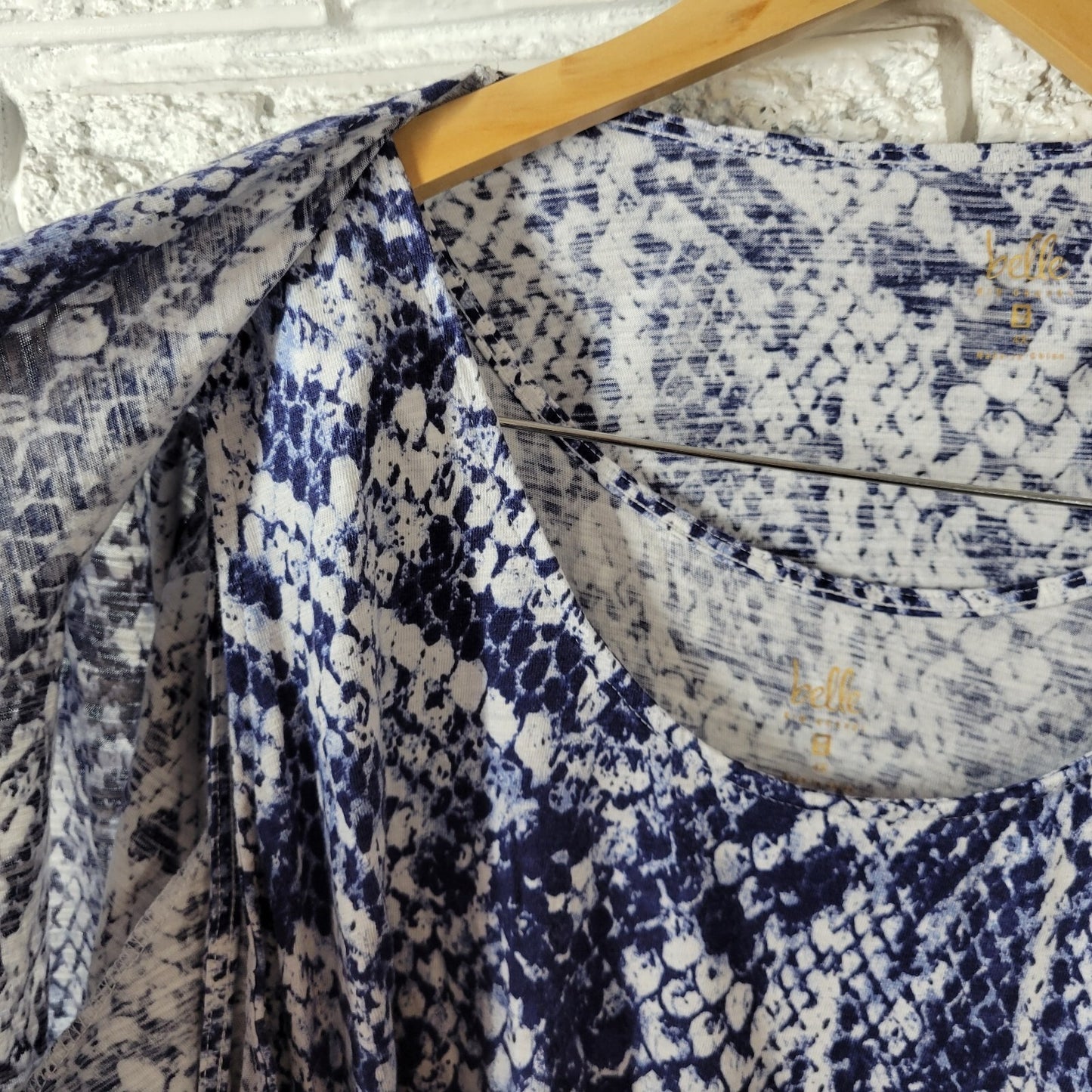 Kim Gravel Belle Women Top 4X Plus Open Overlay AND Tank Tied Hem Animal Print