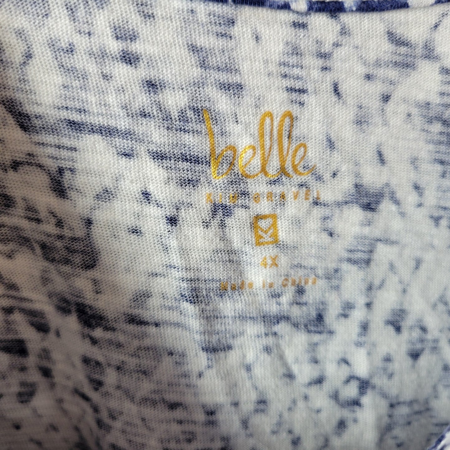 Kim Gravel Belle Women Top 4X Plus Open Overlay AND Tank Tied Hem Animal Print