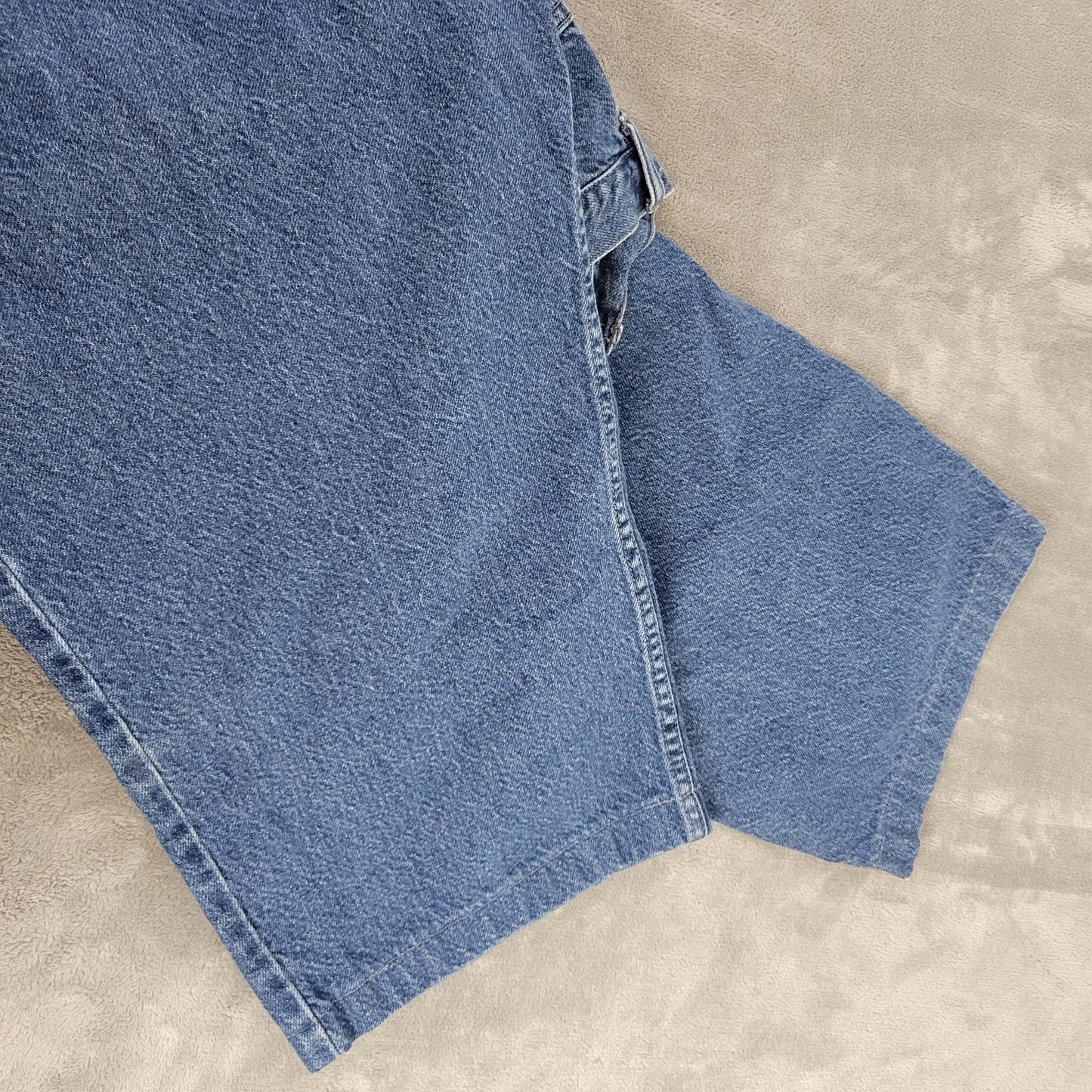 Liz Me Womens Jeans 34W Plus Cropped Capri Medium Blue Denim Cotton Zip Fly