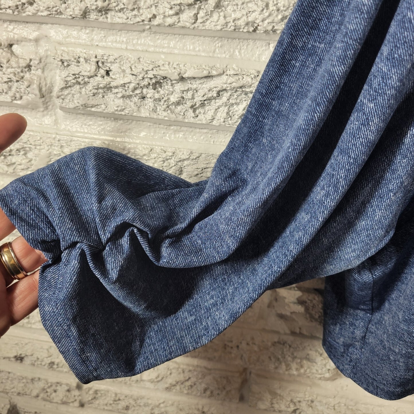 Perceptions Womens Top 3X Plus Crop Long Sleeve Open Shrug Blue Casual Stretchy