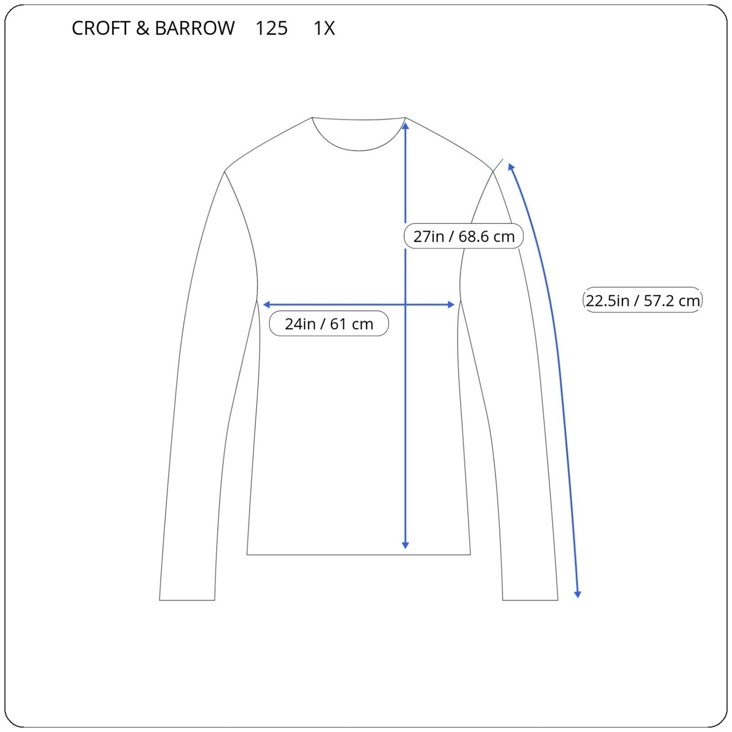 Croft & Barrow Women's 1X Plus Brown Red Geometric V-Neck Long Sleeve T-Shirt