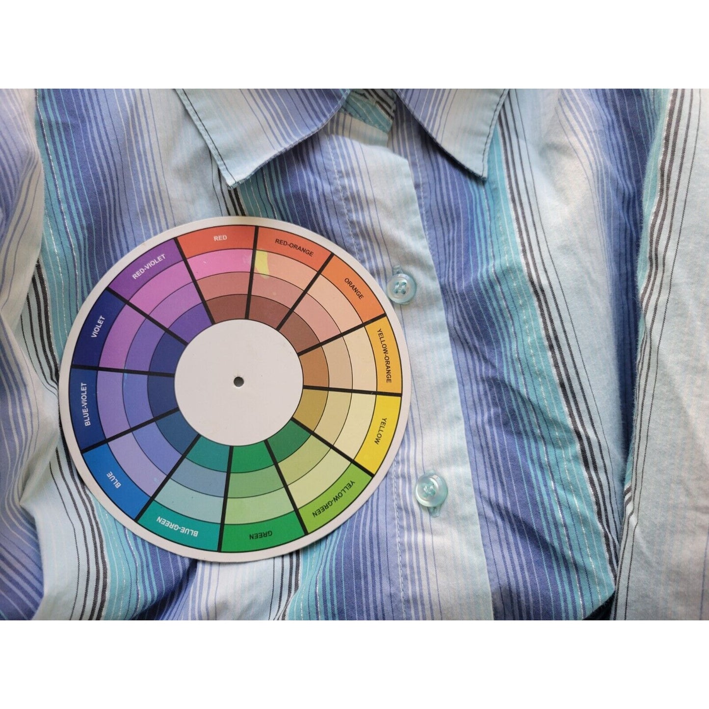 Lane Bryant Womens Top 18 20 Plus Long Sleeve Blue Stripe Office Collar Button